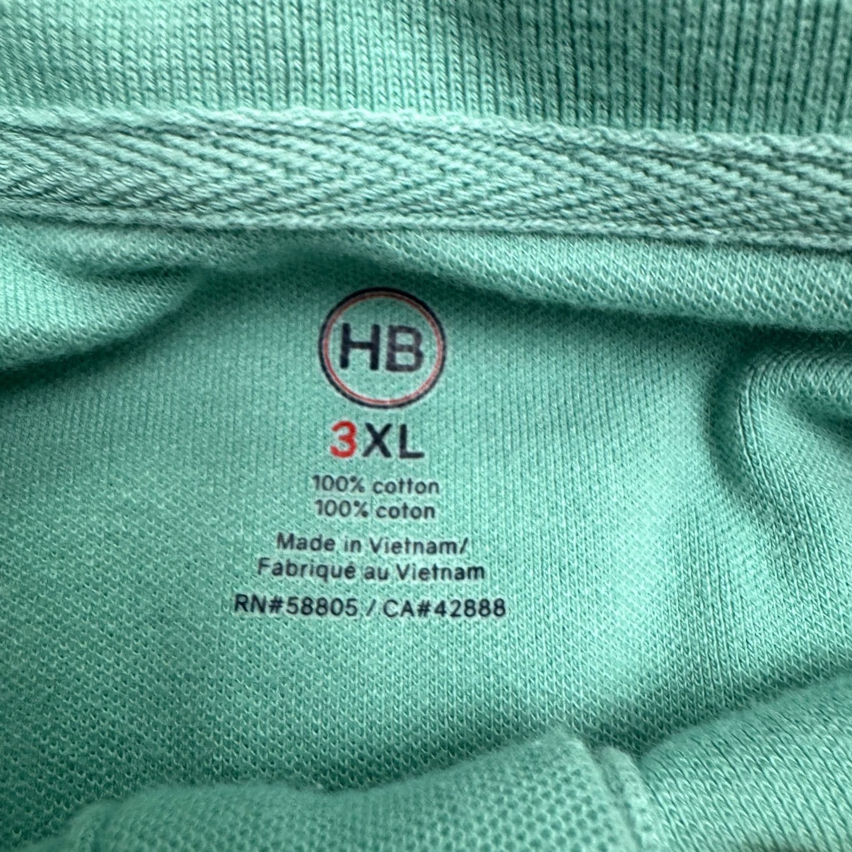 Vintage Harbor Bay Polo Shirt Mens 3XL Green Cotton Short Sleeve Pocket Top Size US XXL / EU 58 / 5 - 4 Thumbnail