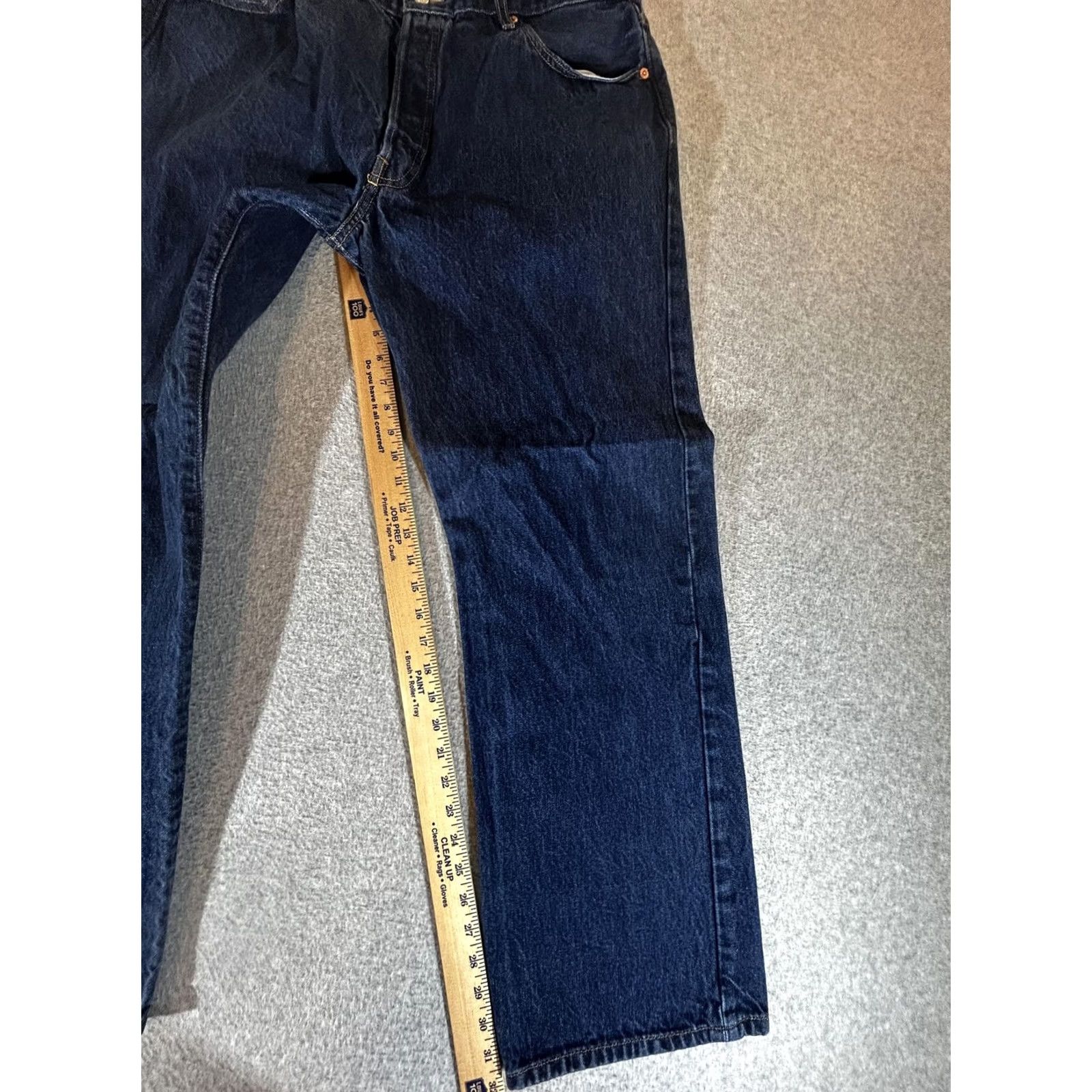 Levi's Levi's 501 Jeans Men Regular Straight Dark 38x32 Denim Button Fly Vintage Y2K Logo Back Patch Pockets Size US 38 / EU 54 - 3 Thumbnail