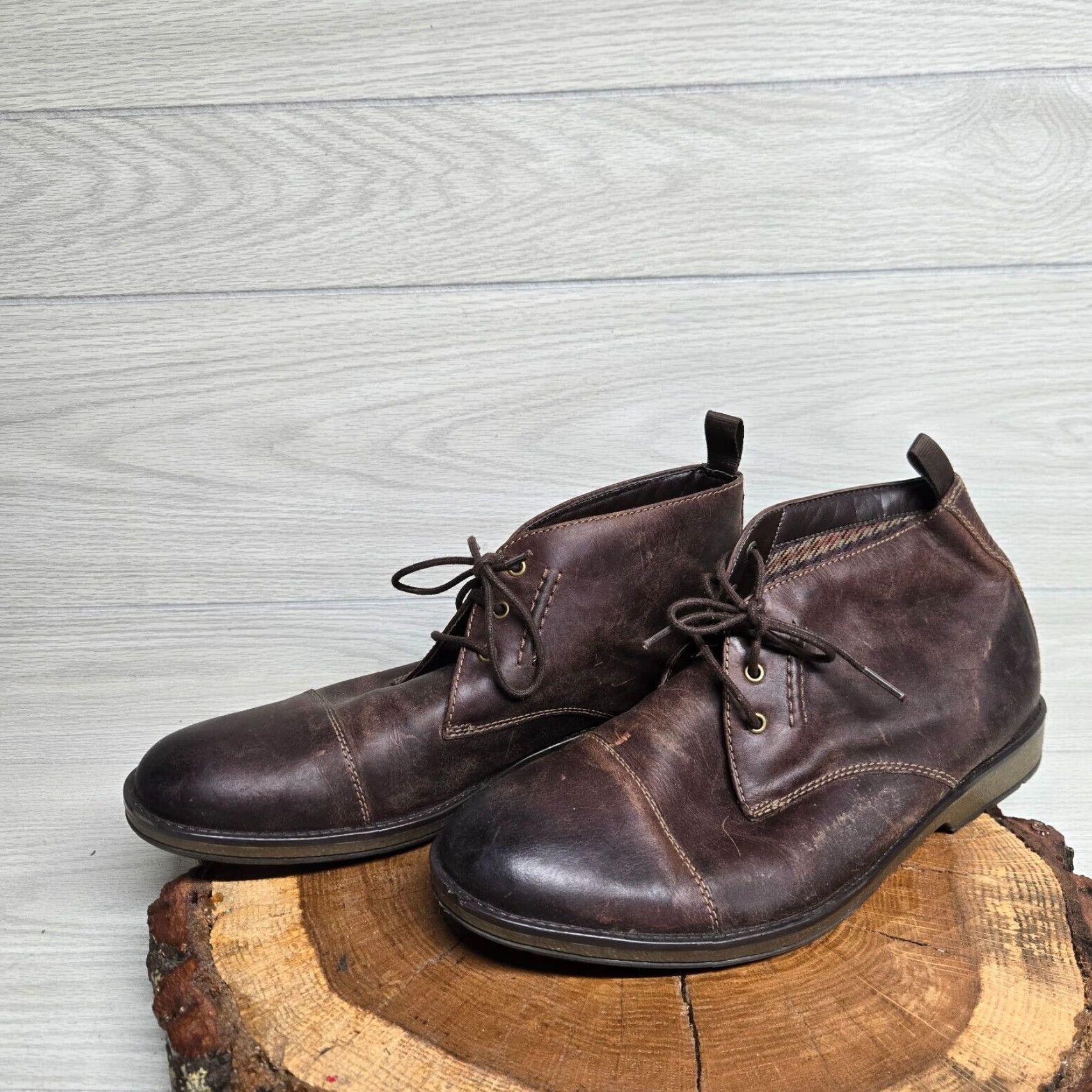 Clarks Clarks Men's Chukka Boots Ankle Leather Brown Cap Toe Lace Up Casual Workwear 2018 Size ONE SIZE - 2 Thumbnail