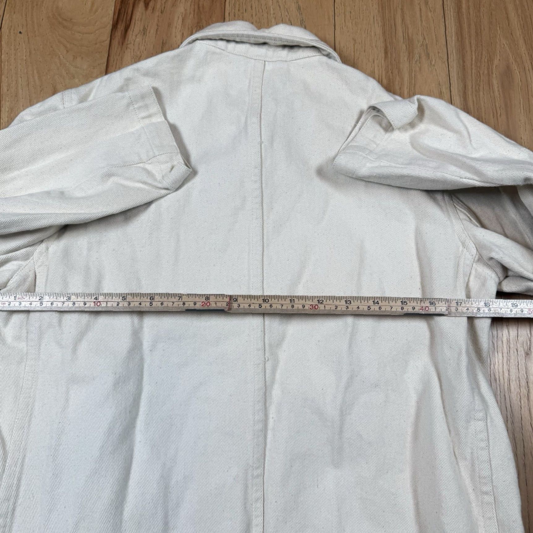 Vintage Lauren Ralph Lauren Denim Jacket Women’s PP Petite Ivory Button Jacket Size 24" / US 00 / IT 34 - 7 Thumbnail