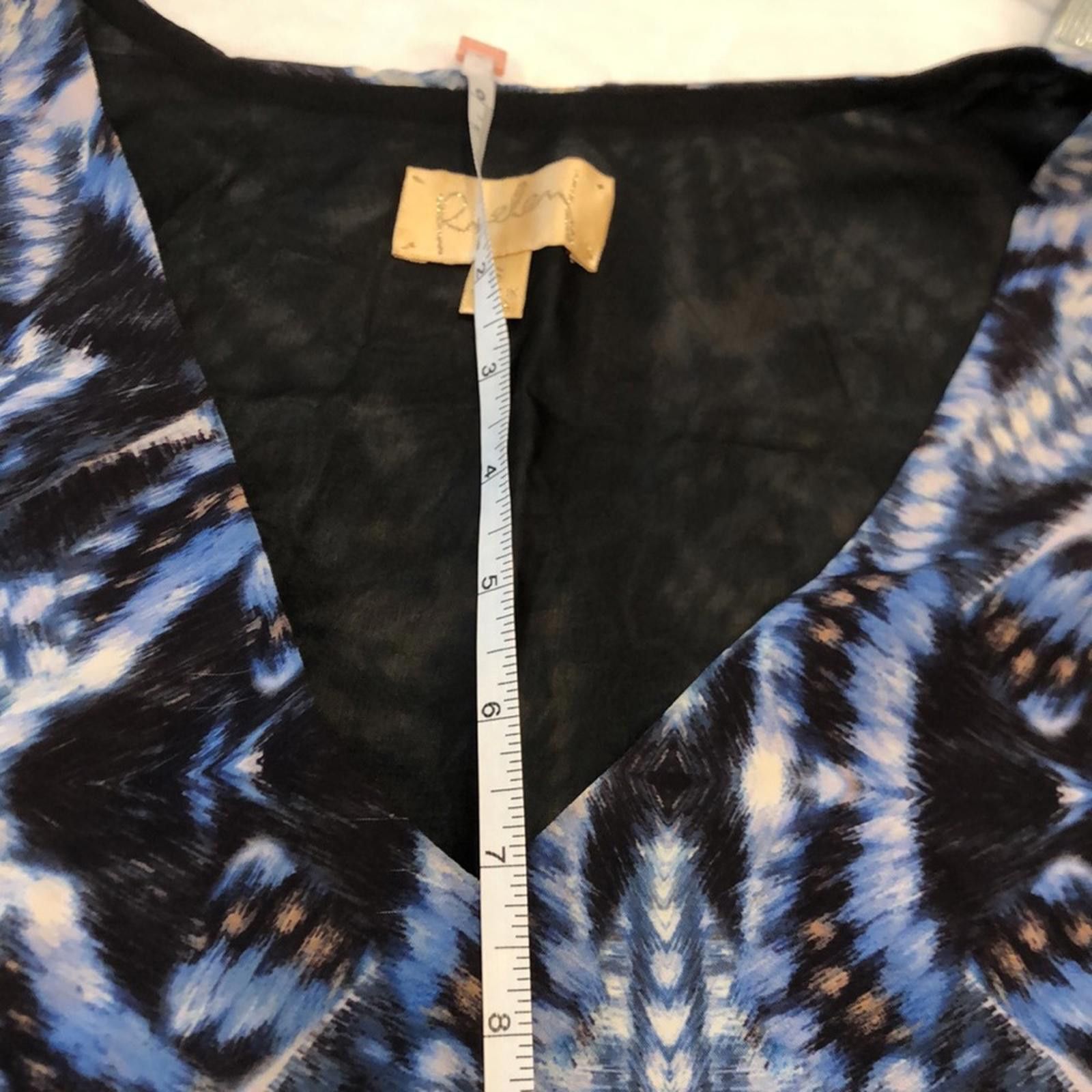 Other Rieley midi sleeveless sheath dress blue black lined SZ SM Size 28" / US 6 / IT 42 - 10 Thumbnail