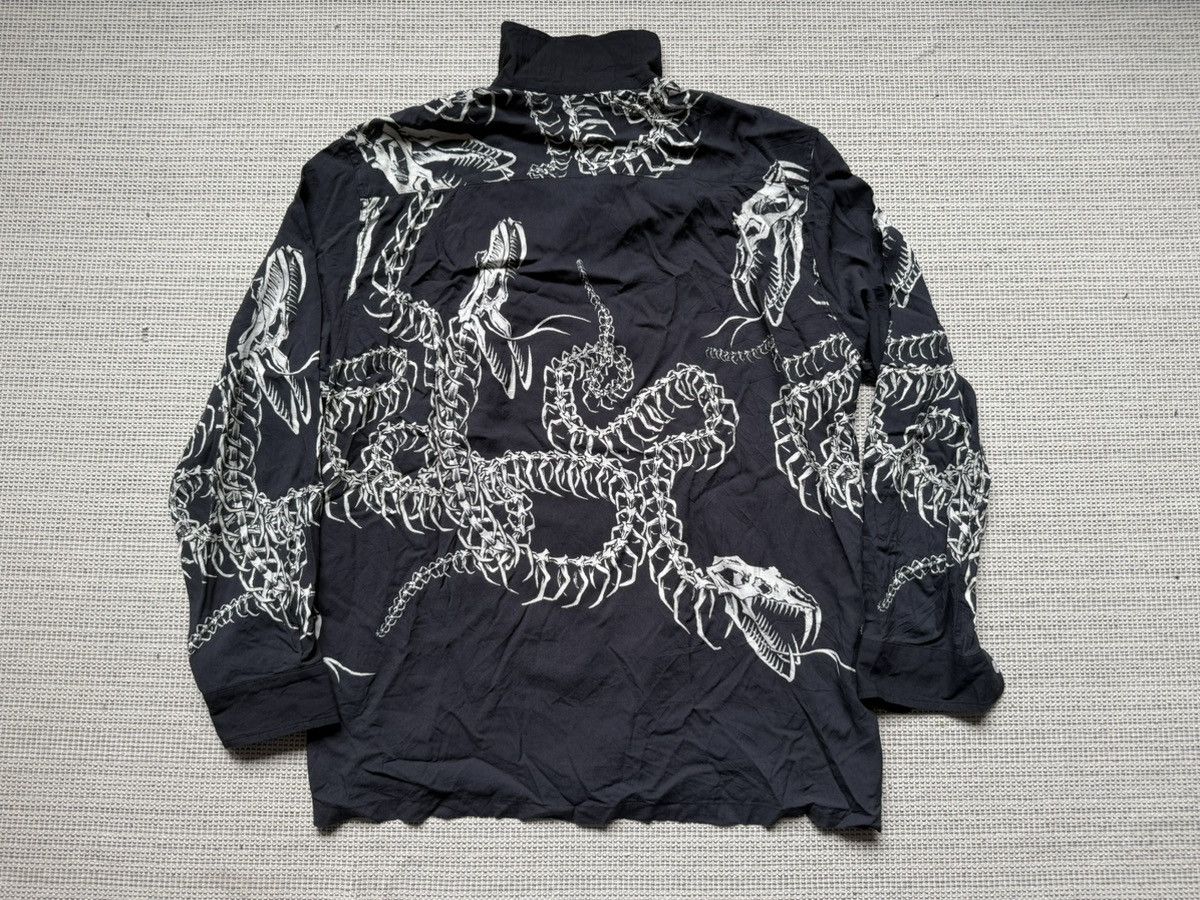 Wacko Maria RARE Wacko Maria ivory skeleton snake rayon shirt Size US L / EU 52-54 / 3 - 5 Thumbnail