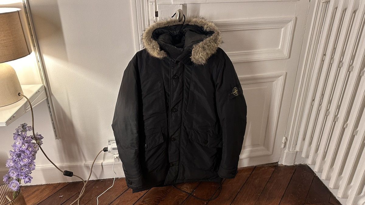 Stone Island Parka Real Down Blouson - M - Black
