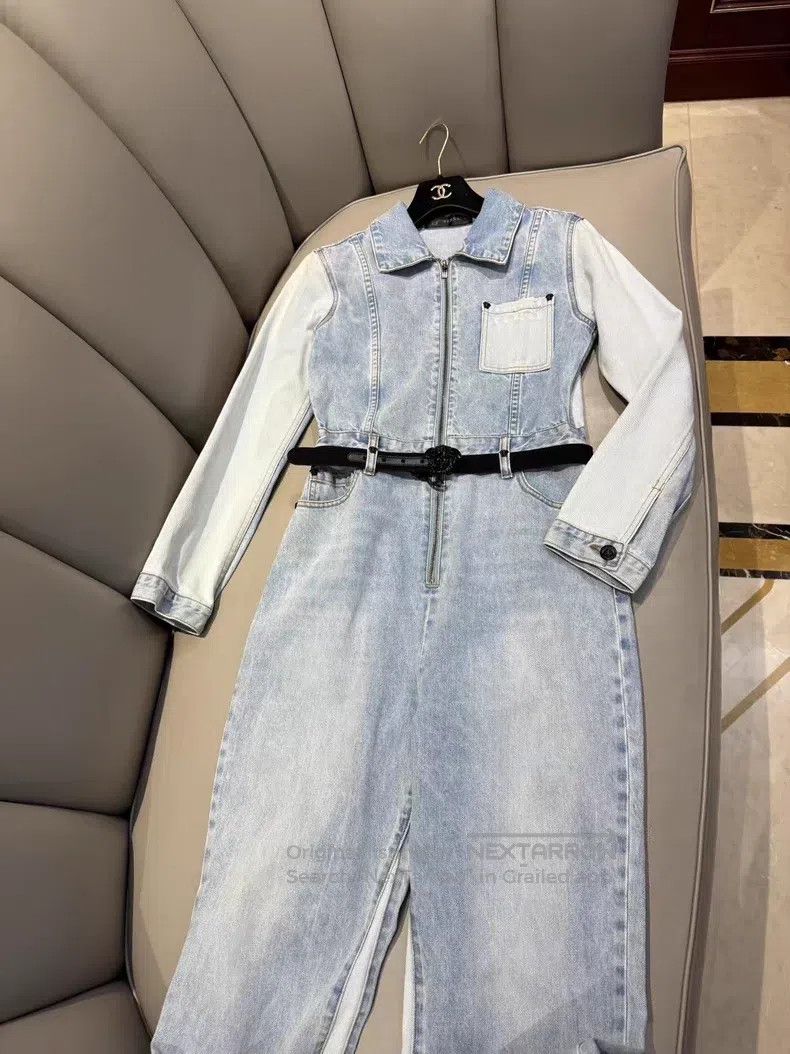 Versace Versace Denim jumpsuit Size US 26 / EU 42 - 1 Thumbnail