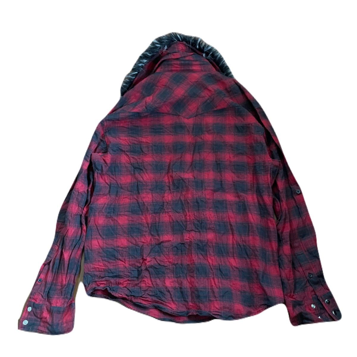 If Six Was Nine 2000s Japanese archive Vkei Fur Docking Snap Button Shirts Size US L / EU 52-54 / 3 - 5 Thumbnail