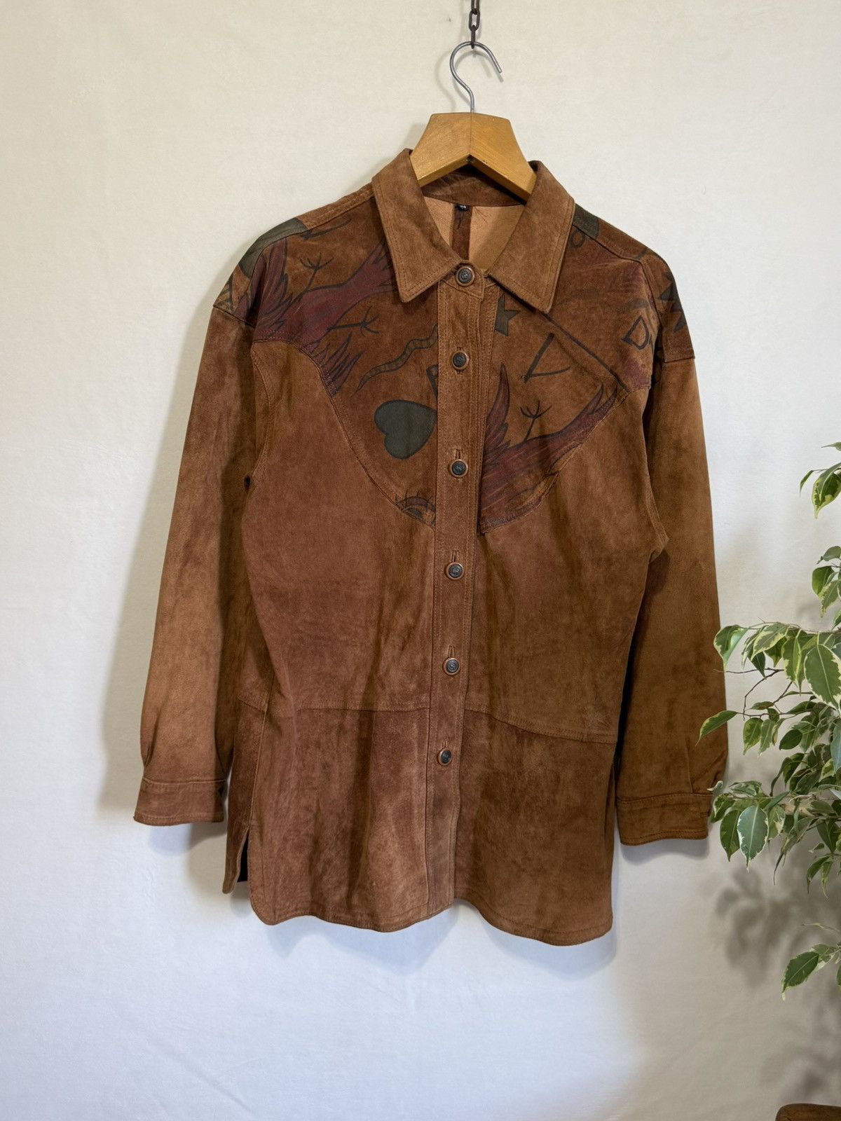 Vintage VINTAGE SUEDE JACKET BROWN Size US M / EU 48-50 / 2 - 1 Thumbnail