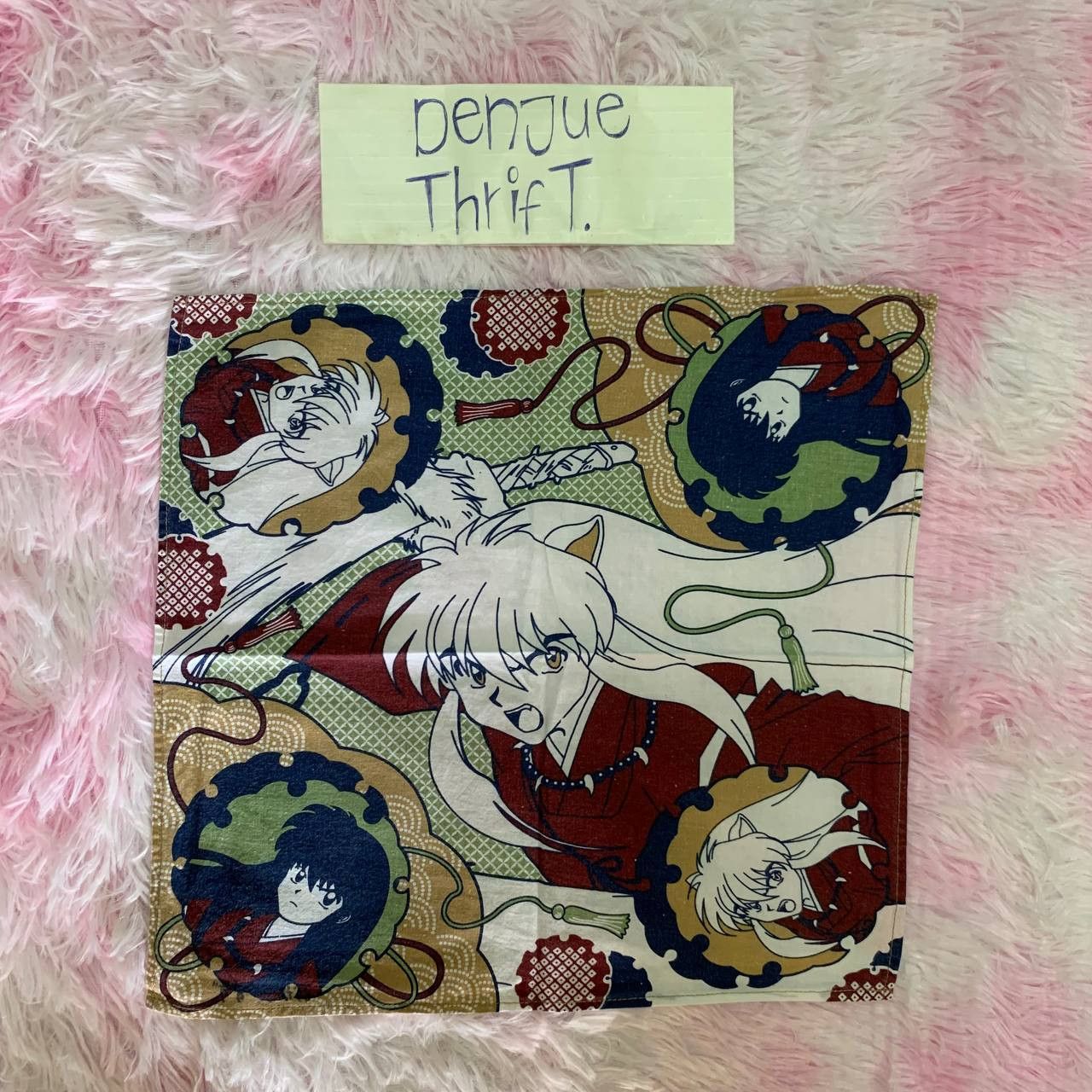 Anime × Japanese Brand × Vintage RARE Vintage Inuyasha Handkerchief Bandana Anime Manga Size ONE SIZE - 1 Thumbnail