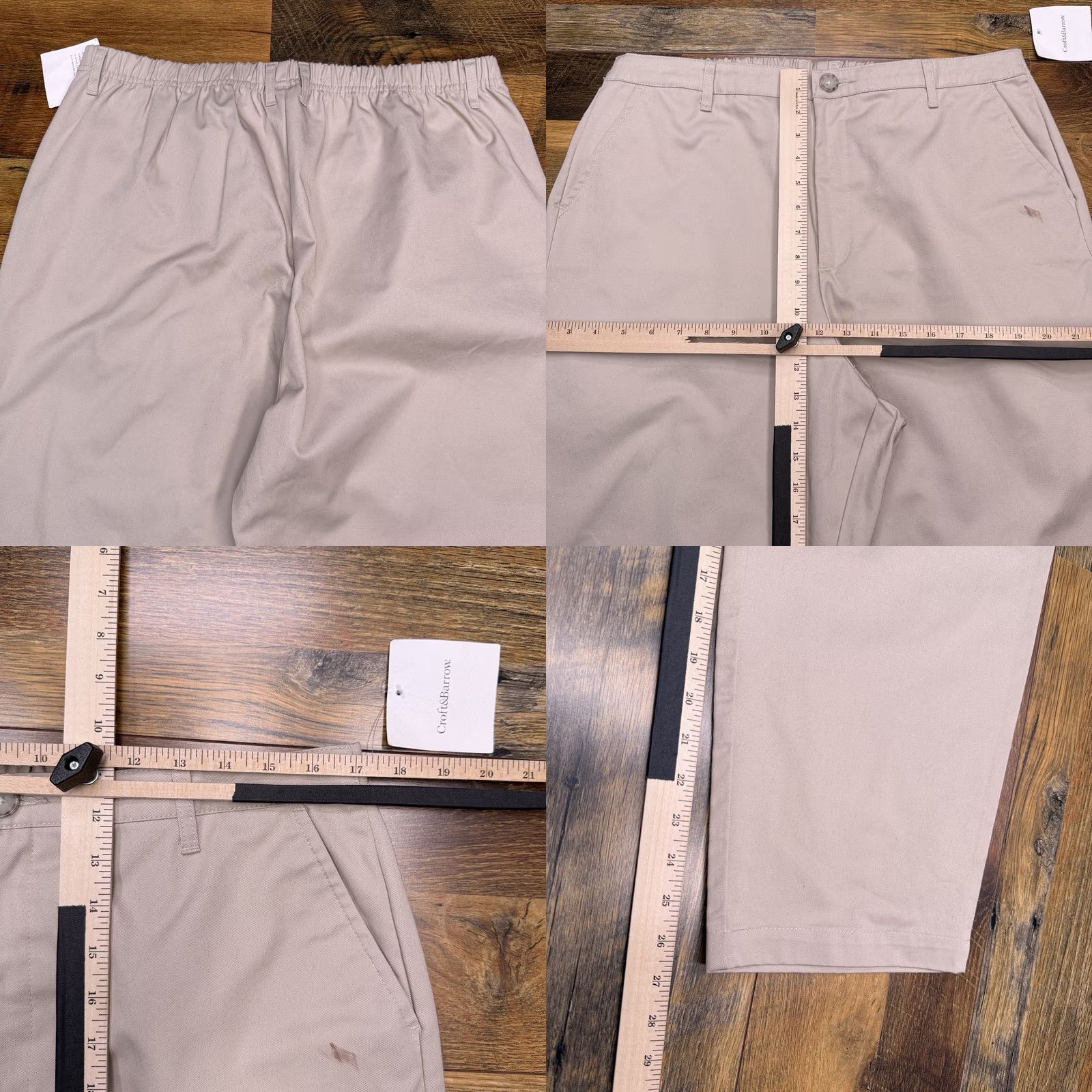 Croft & Barrow VINTAGE Croft & Barrow Pants Womens 16 Short Khaki Elastic Waist New Size 38" / US 16 / IT 52 - 8 Thumbnail