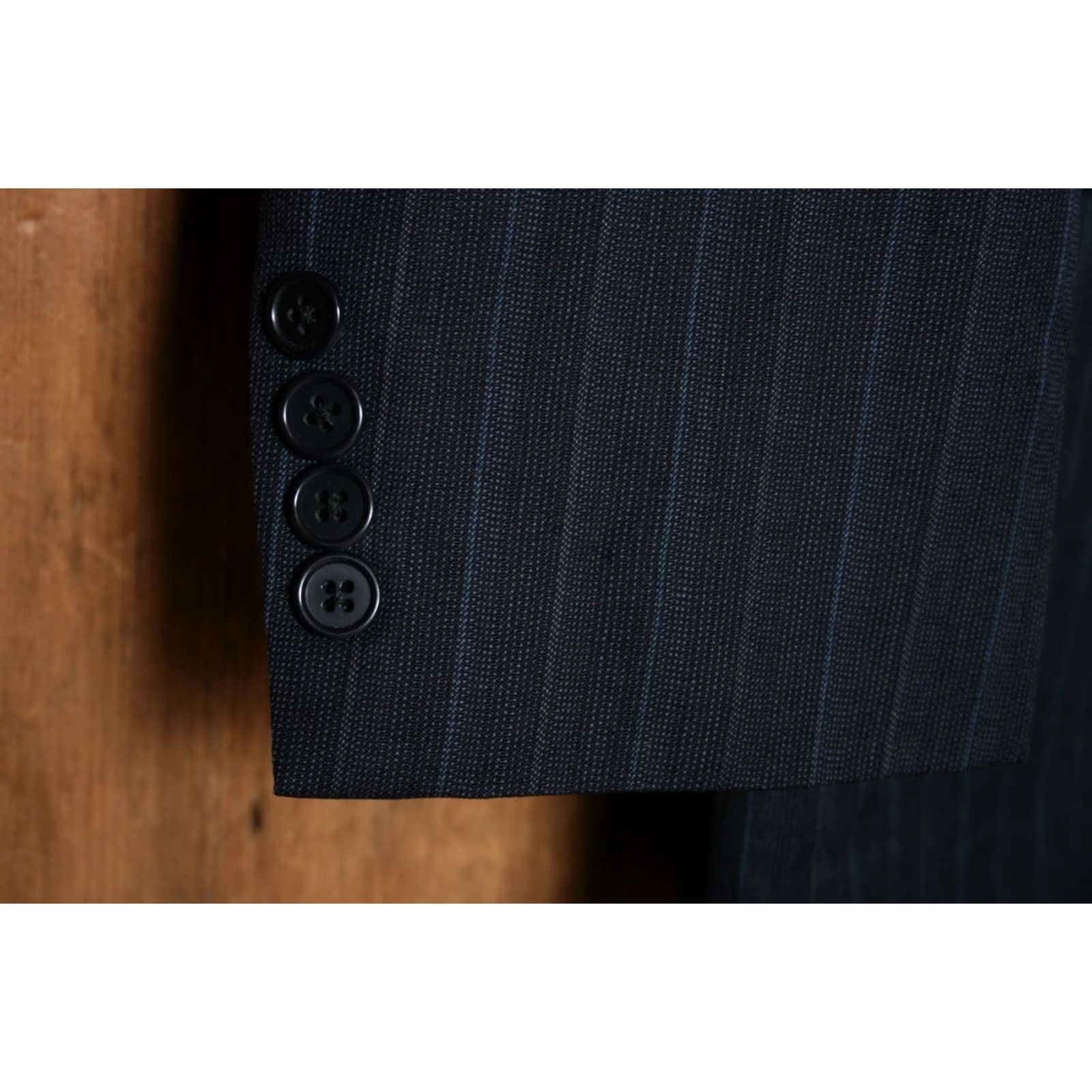 Lanvin LANVIN Blue Striped 100% Wool Sport Coat ≈ Sz. 40R Men's Shirt Jacket Coat Two Button Single-Breasted Wool Sport Coat 40 Regular Blue Mens Size US XXS / EU 40 - 3 Thumbnail