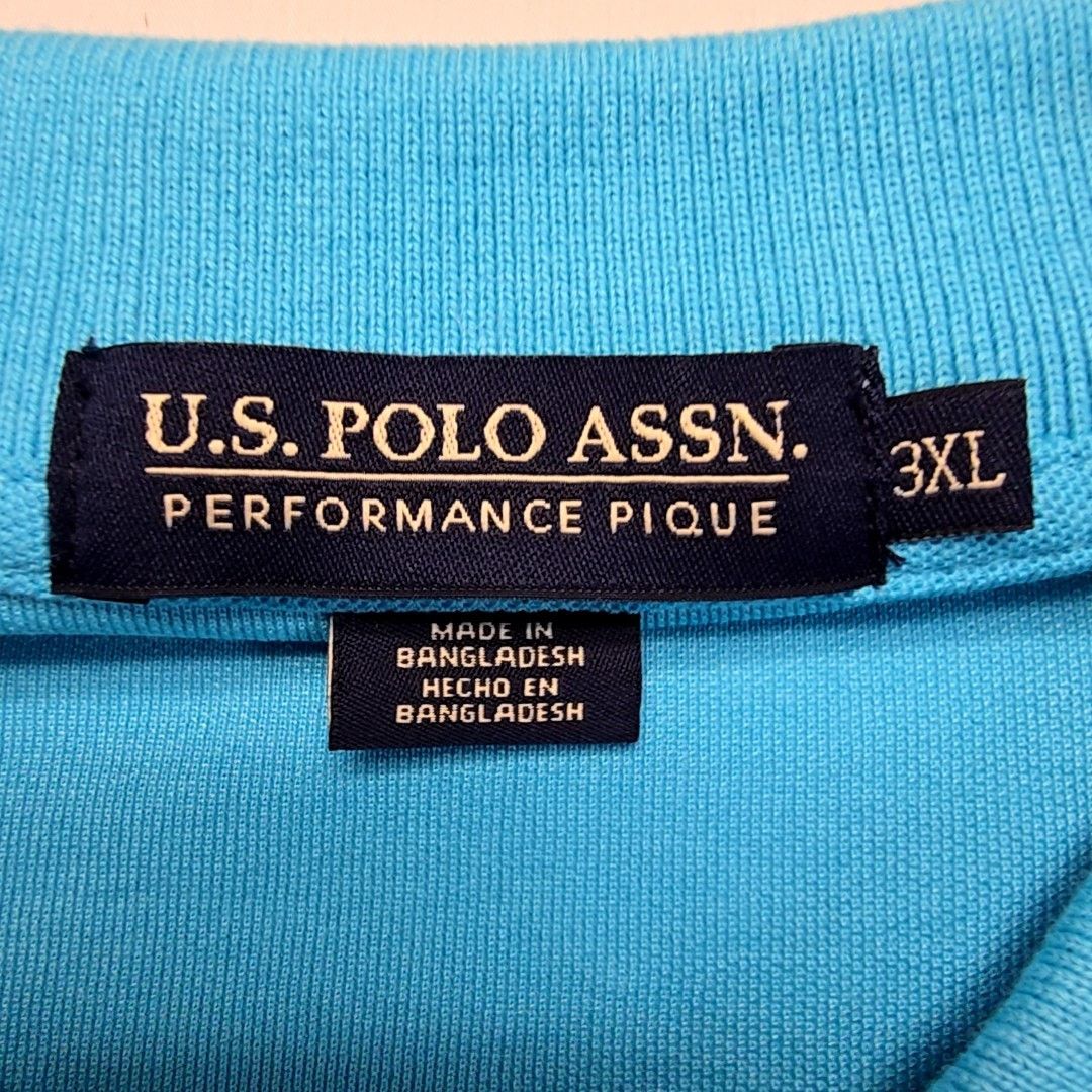 U.S. Polo Assn. U.S. Polo Assn. Performance Pique Polo Shirt Blue 3XL Size US XXL / EU 58 / 5 - 7 Thumbnail