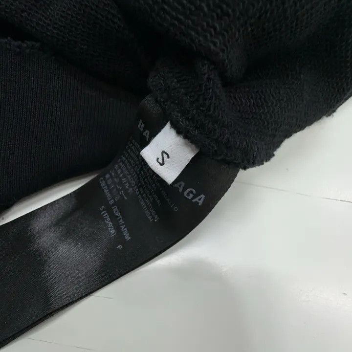Balenciaga Balenciaga Black Logo Print Hooded Sweatshirt 0079-2507 Size US S / EU 44-46 / 1 - 4 Thumbnail