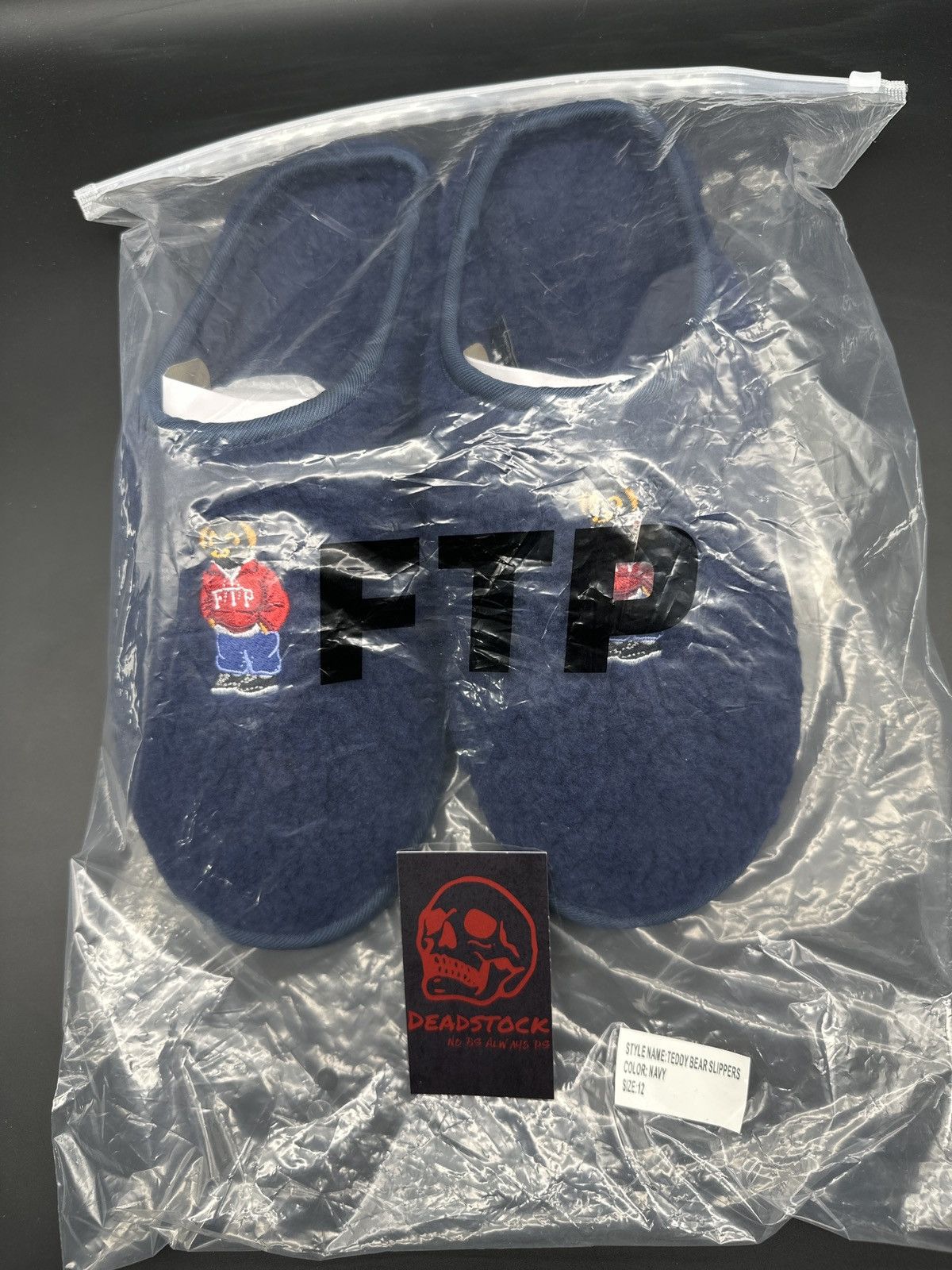 Fuck The Population FTP Teddy Bear Slippers Size US 12 / EU 45 - 1 Thumbnail