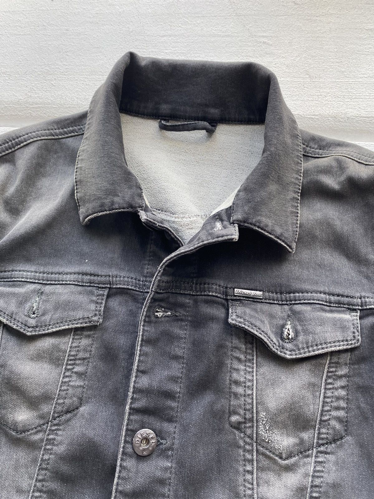 Diesel × Japanese Brand × Vintage 🔥Diesel Black Faded Women Denim Jacket Punk Gothic Opium y2k Size S / US 4 / IT 40 - 2 Thumbnail