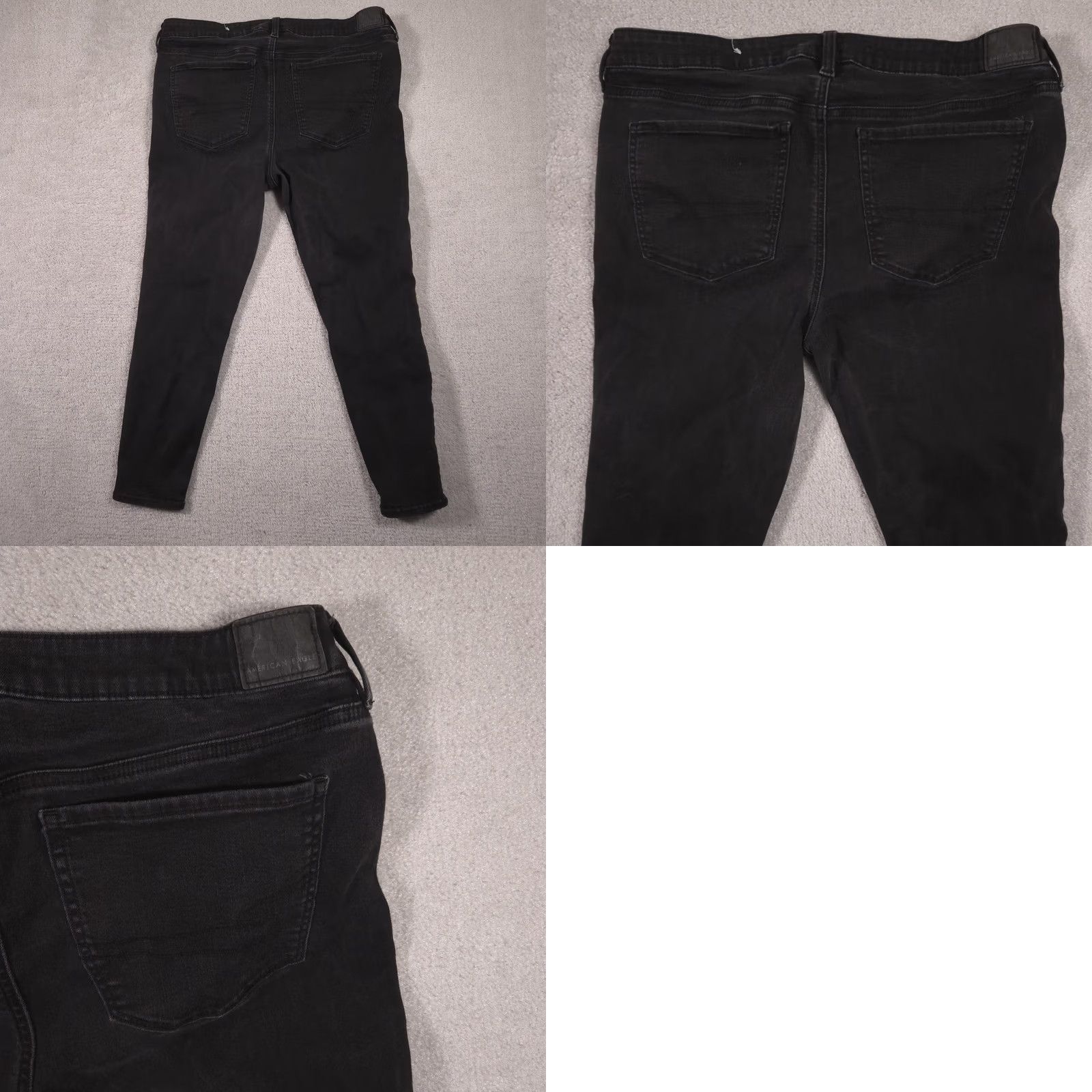 American Eagle Outfitters VINTAGE? No. American Eagle Jeans Women 18 Black Dark Wash Jegging Slim Stretch 5-Pocket Denim XS? Size 40" / US 18 - 9 Thumbnail