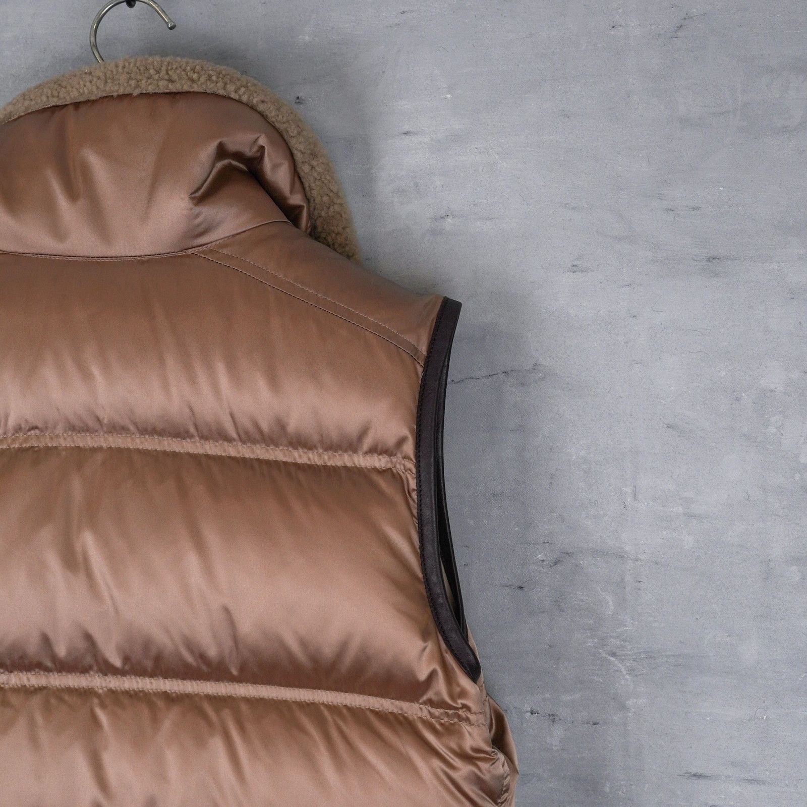 Prada Vintage prada brown nylon womens down puffer vest jacket Size M / US 6-8 / IT 42-44 - 8 Thumbnail