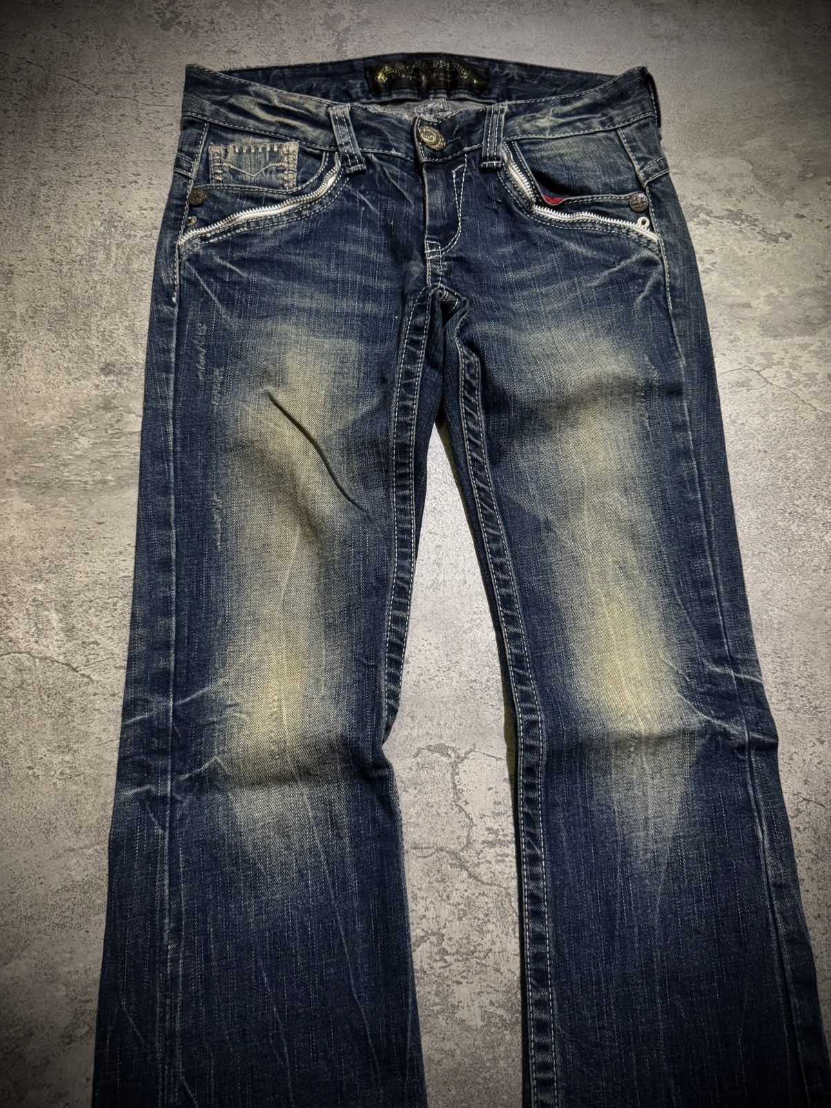 Hysteric Glamour Y2k Red Peppers skull studded ifsixwasnine bootcut jeans Size US 29 - 3 Thumbnail