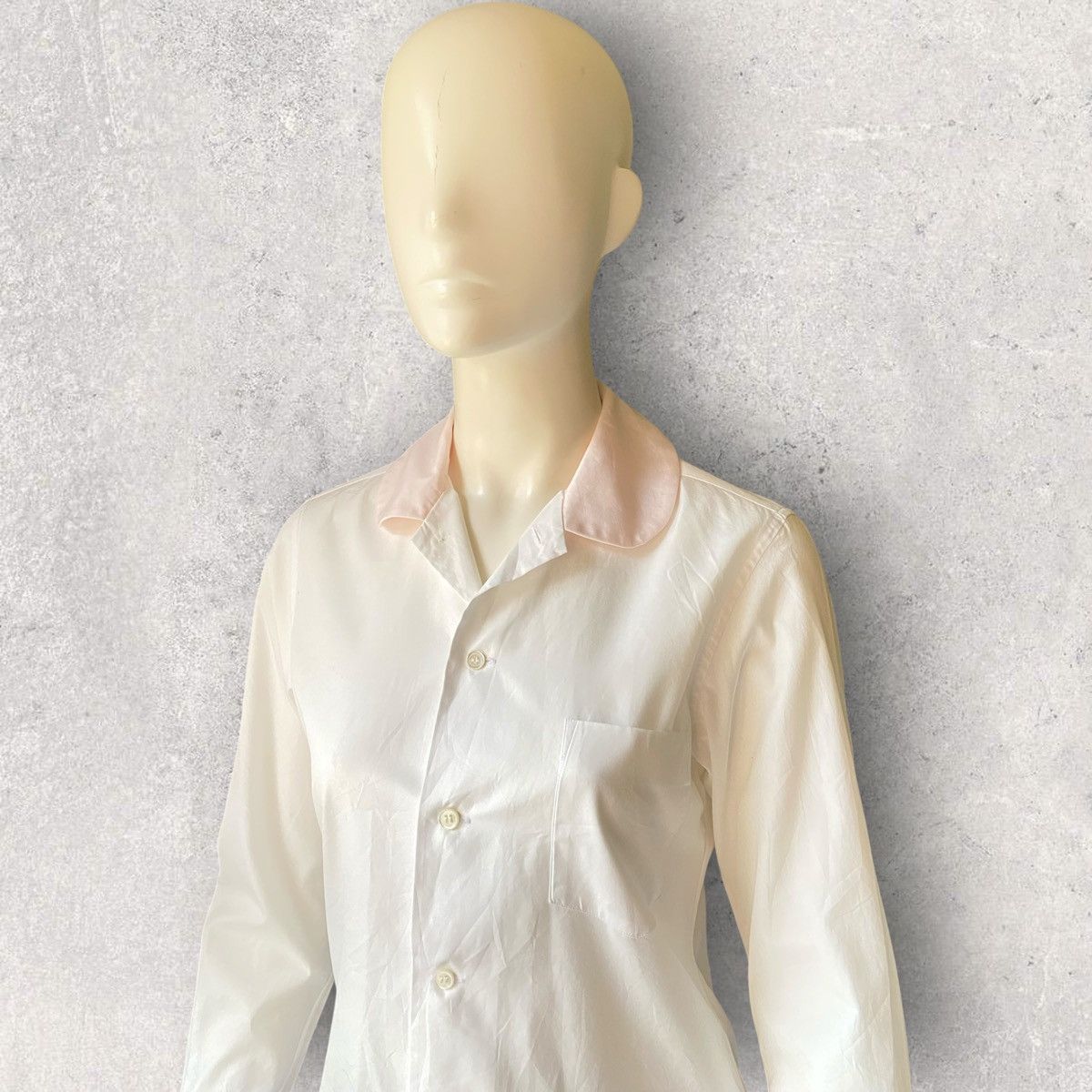 Comme des Garcons Pink Contrast Peter pan Collar Shirt Size S / US 4 / IT 40 - 1 Thumbnail