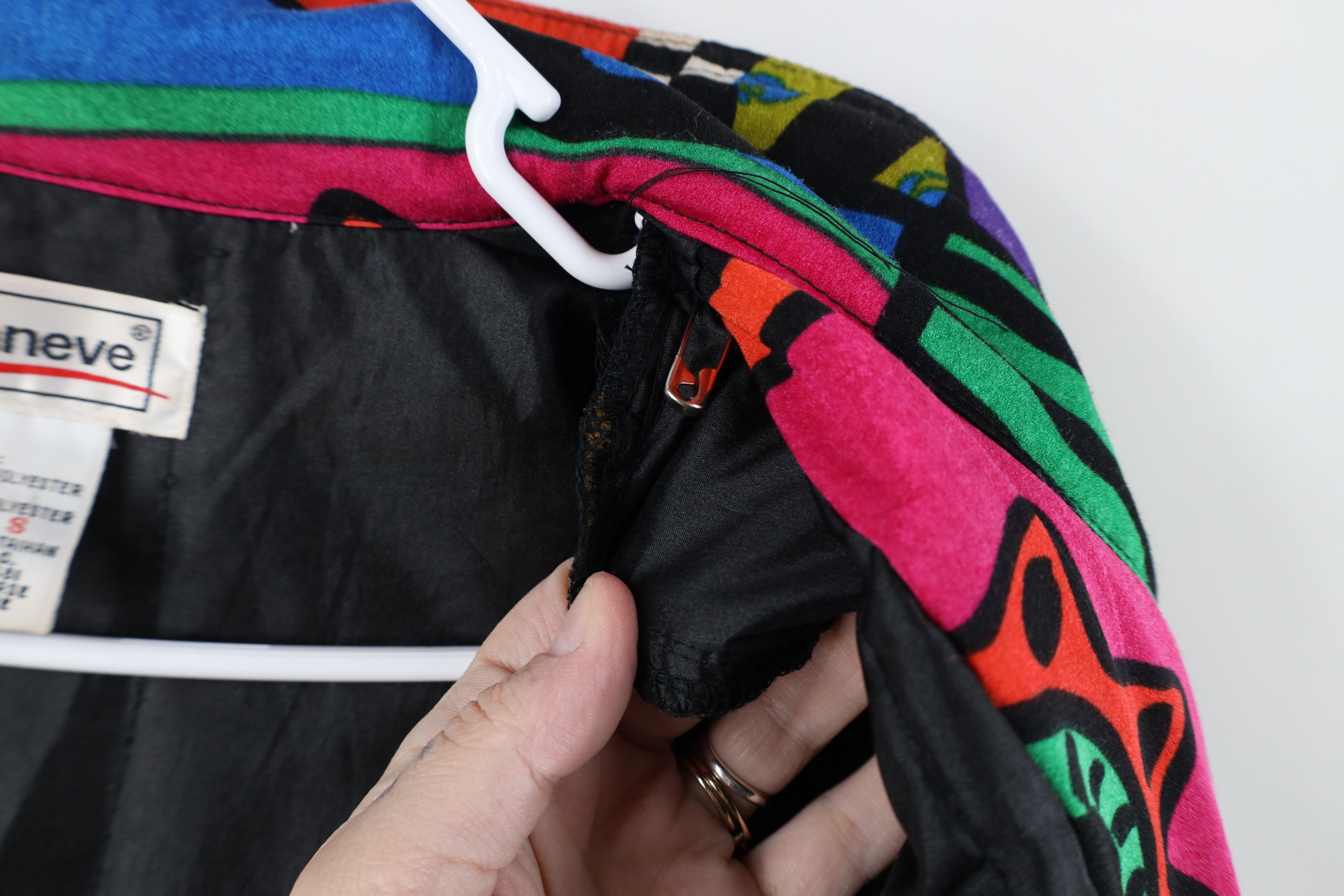 Vintage Vintage 90s Streetwear Abstract Rainbow Art Parka Jacket Size S / US 4 / IT 40 - 11 Thumbnail