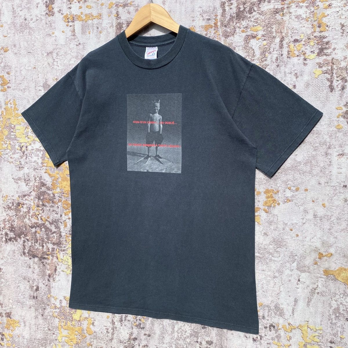 Arts & Science Vintage 90s Photo Graphic Of a Young Boy Wording Art Shirt Size US M / EU 48-50 / 2 - 3 Thumbnail