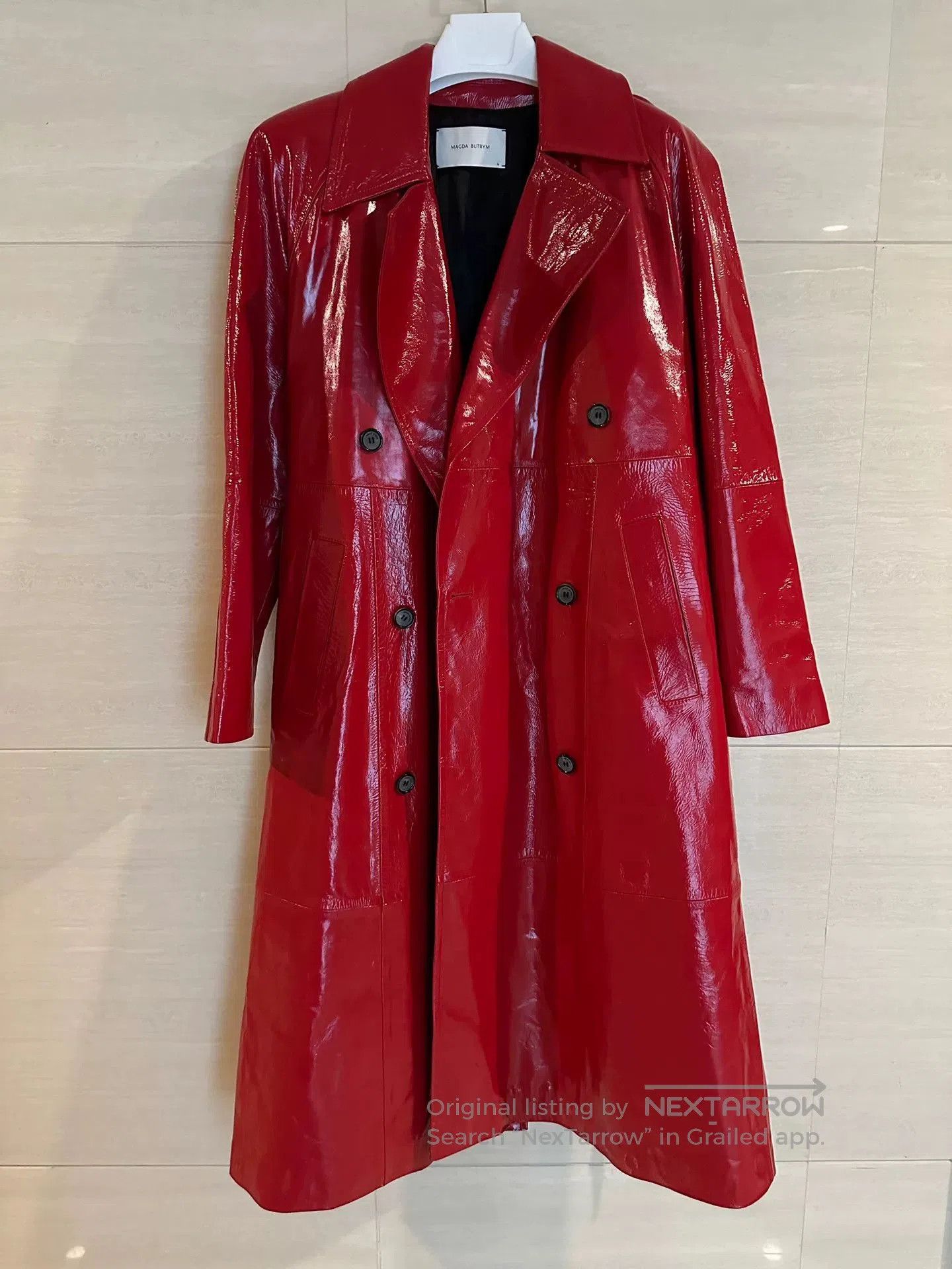 Magda Butrym Magda Butrym Red Leather Trench Coat. Size S / US 4 / IT 40 - 2 Thumbnail