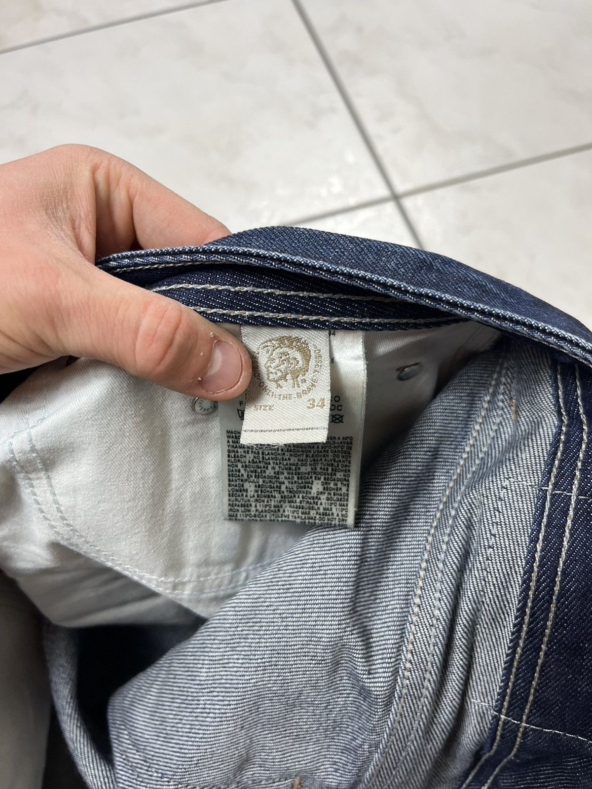 Diesel × Vintage Vintage Diesel larkee waxed y2k distressed denim jeans pants Size US 34 / EU 50 - 18 Thumbnail