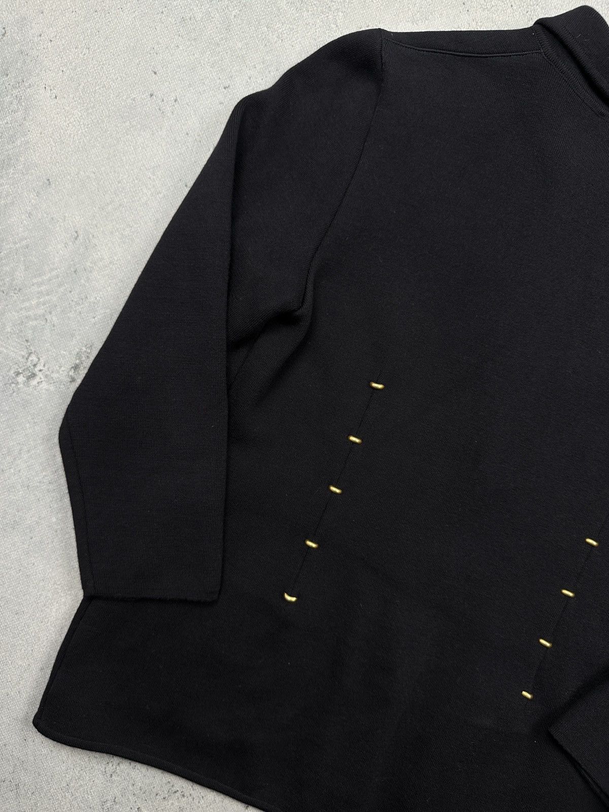 Escada Vintage Escada Margaretha Ley Black Wool Blazer Cardigan 80s Size L / US 10 / IT 46 - 13 Thumbnail
