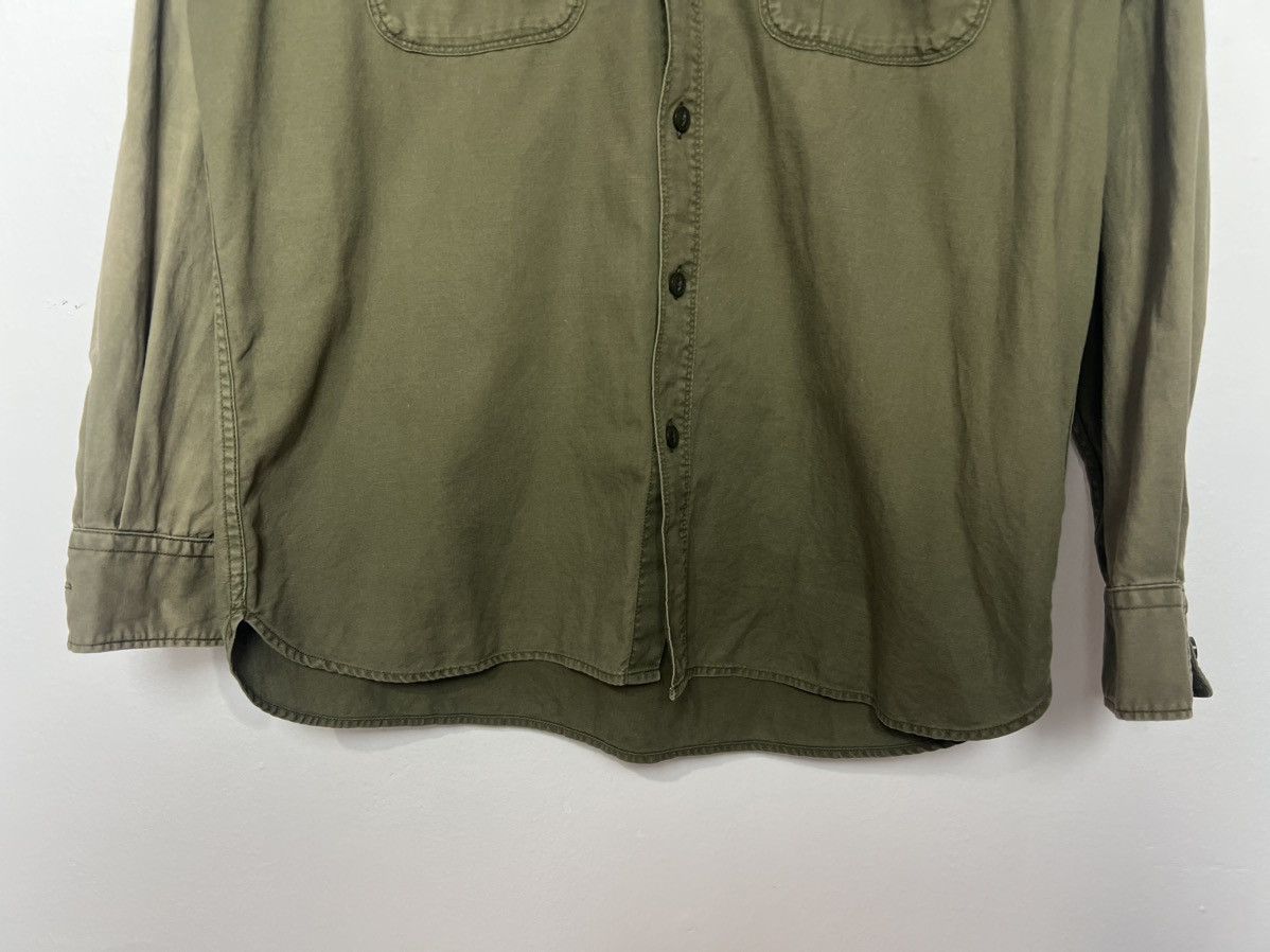 Uniqlo Uniqlo Olive Green Fade Cotton Utility Shirt Size US L / EU 52-54 / 3 - 4 Thumbnail