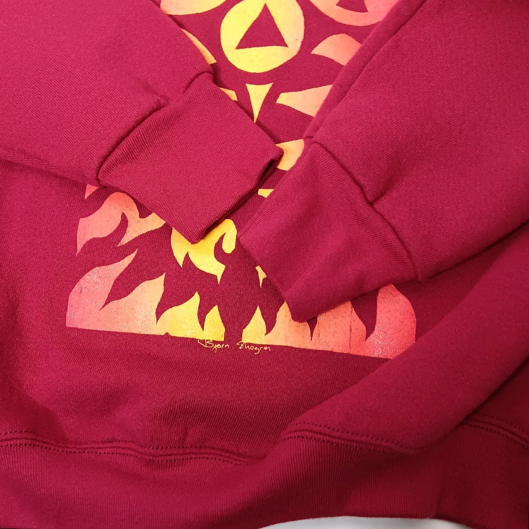 Fruit Of The Loom VINTAGE Fruit of the Loom Best Sweatshirt Maroon Crew Zing Graphic Bjorn Shogren Art Large Men L Graphic Print Art Size US L / EU 52-54 / 3 - 5 Thumbnail