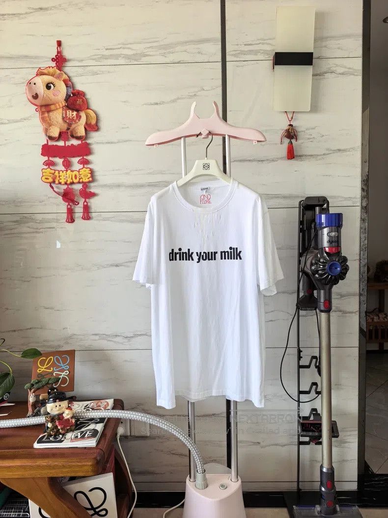 Loewe Loewe Short Sleeve with Milk Logo on Collar and Large Logo Size US XXL / EU 58 / 5 - 1 Thumbnail