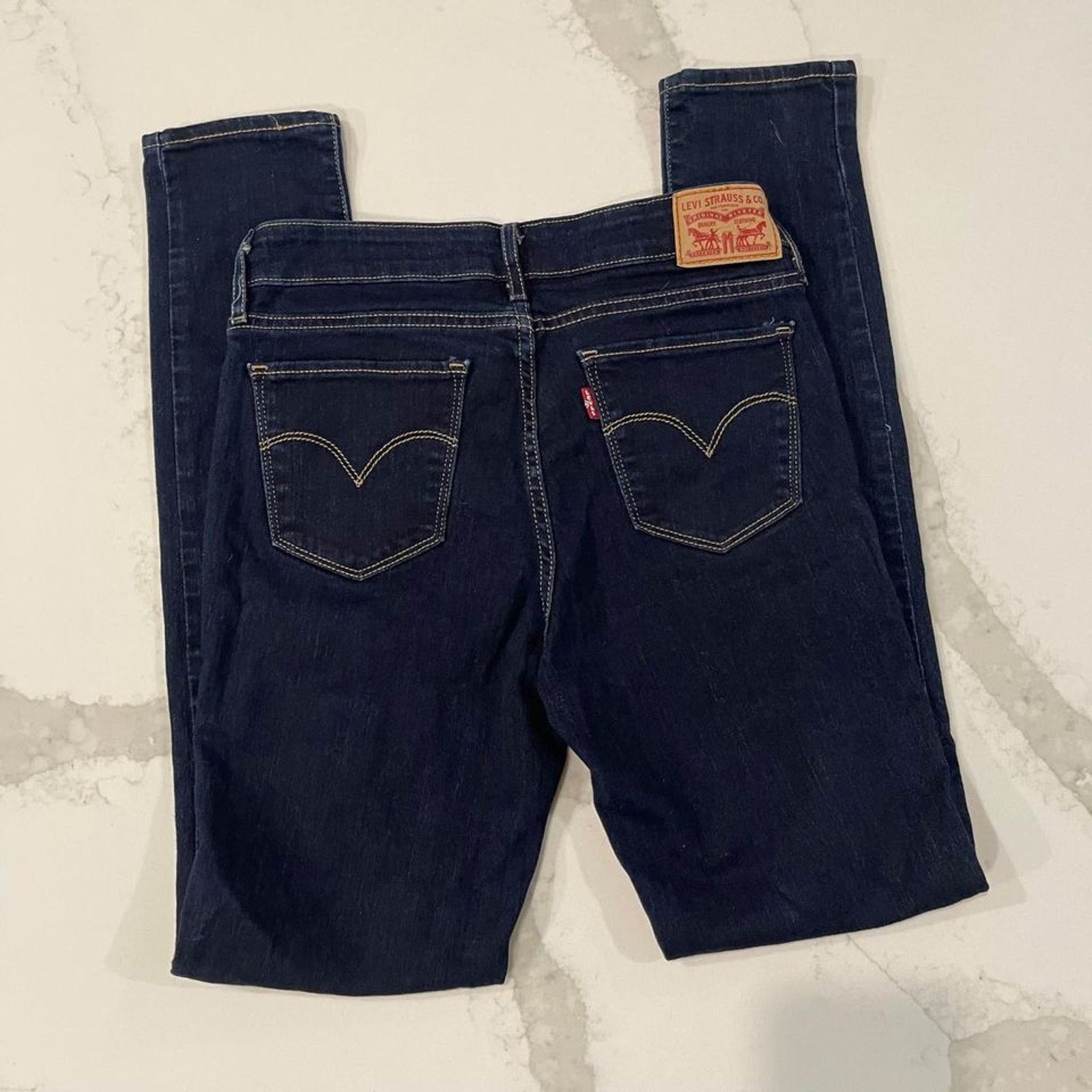 Levi's LEVI STRAUSS Mid-Rise Skinny Jean Denim Women’s W27 L30 Size 27" / US 4 / IT 40 - 4 Thumbnail