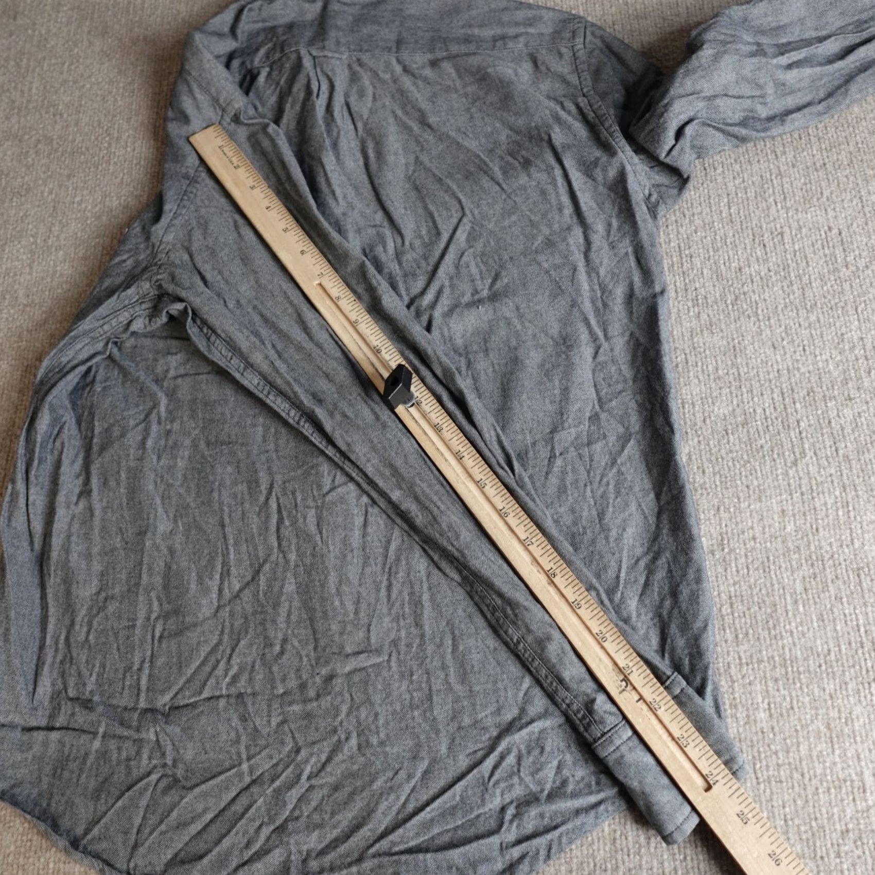 Gustin Gustin Mens Shirt Medium Gray Chambray Made in USA Size US M / EU 48-50 / 2 - 5 Thumbnail