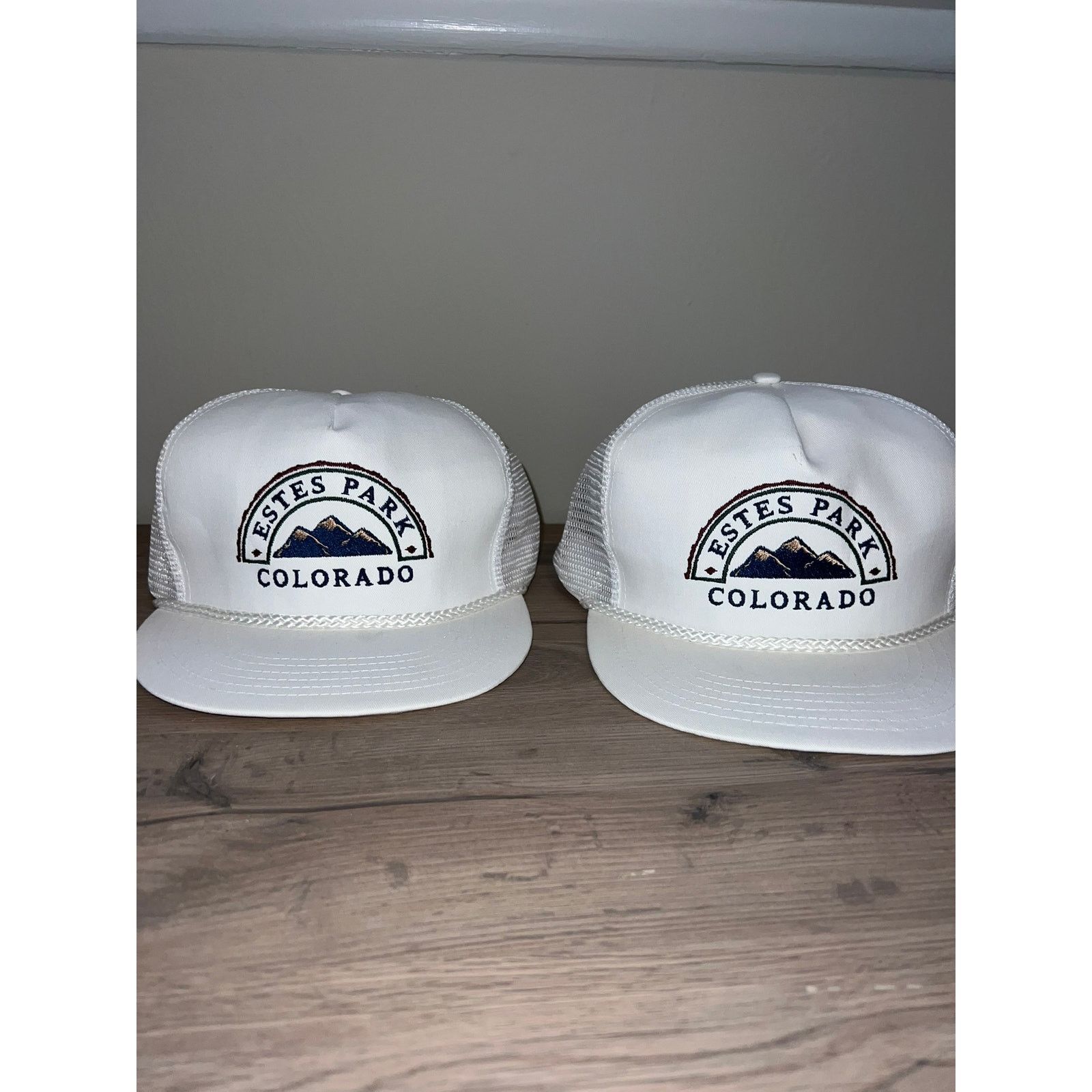 Vintage 90s Vintage Estes Park CO White Trucker Hat Snapback VTG OS Size ONE SIZE - 8 Thumbnail