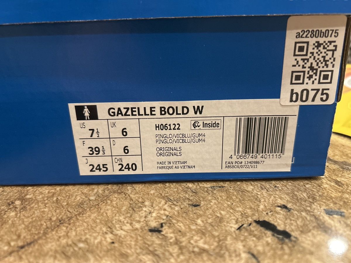 Adidas Adidas Gazelle Bold ‘Pink Glow Gum’ Size US 7.5 / IT 37.5 - 6 Thumbnail
