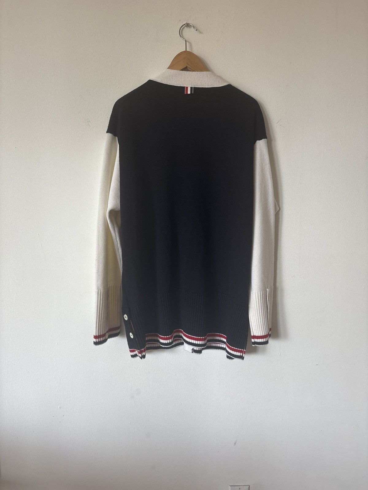 Thom Browne Thom Browne Navy Tricolor Cardigan (Size L BN) Size US L / EU 52-54 / 3 - 4 Thumbnail