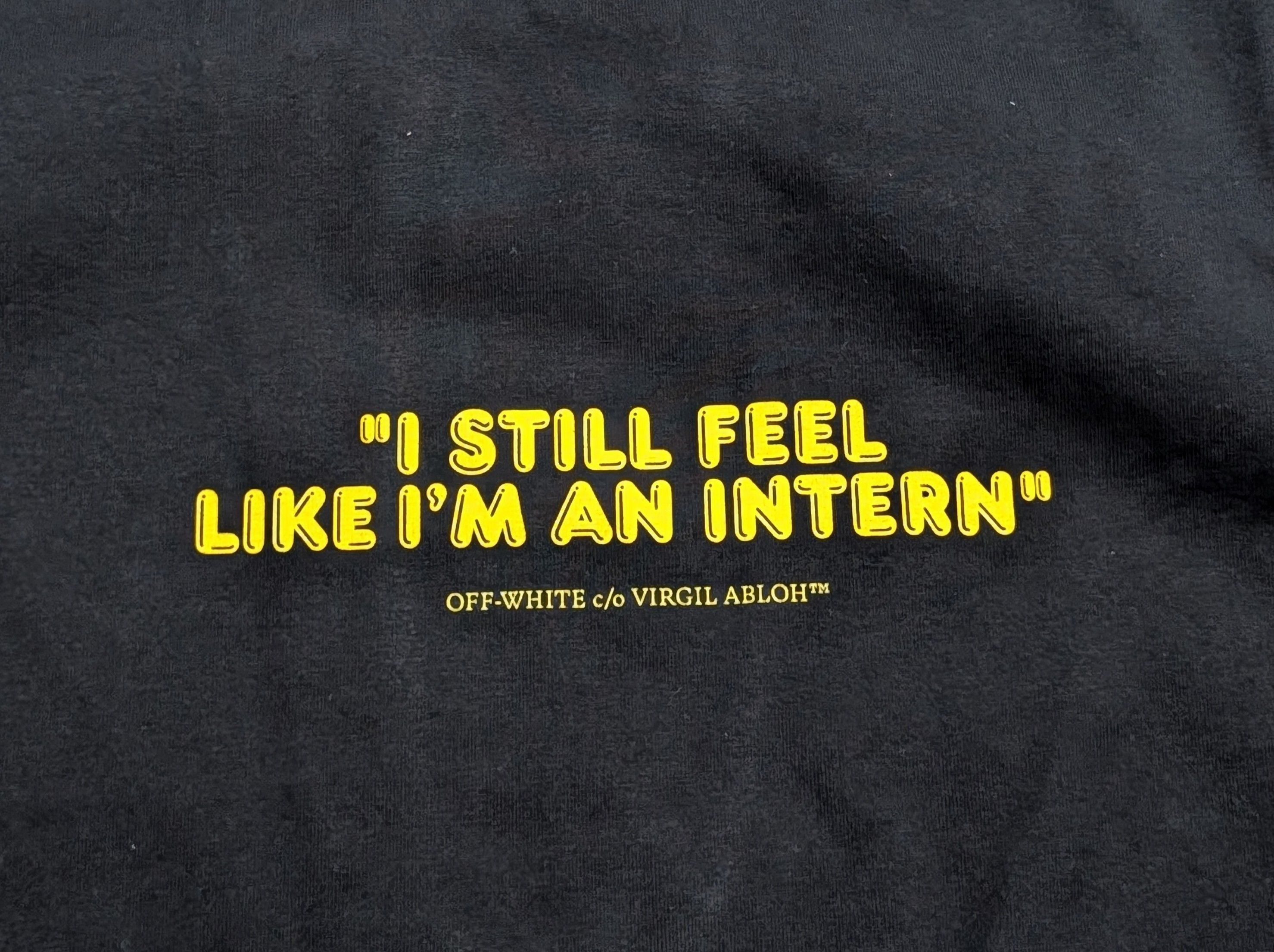 Off-White Off-White "Intern" Cotton Crewneck T-Shirt Black/Yellow L Size US L / EU 52-54 / 3 - 3 Thumbnail
