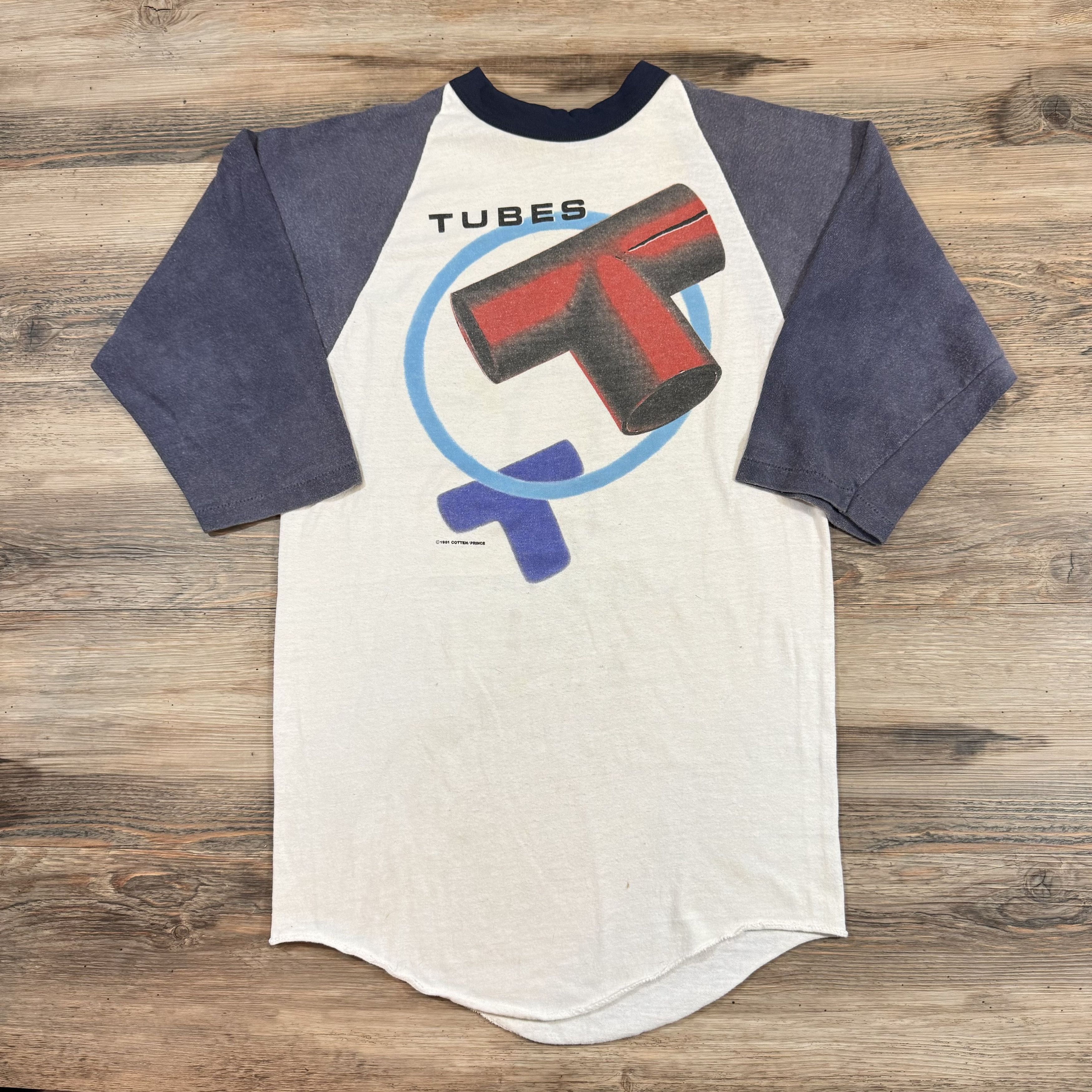 Band Tees × Vintage Rare 1981 THE TUBES 80s Rock Band Concert Raglan T-Shirt Size US S / EU 44-46 / 1 - 1 Thumbnail