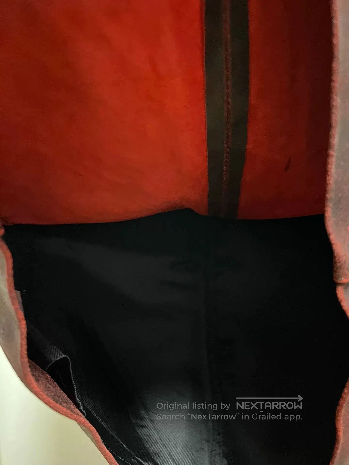 Ann Demeulemeester Ann Demeulemeester Red Cracked Leather Mini Skirt. Size 36" / US 14 / IT 50 - 5 Thumbnail
