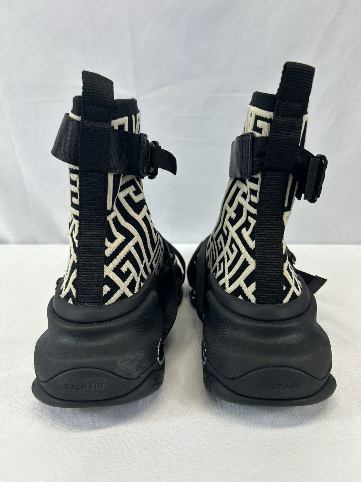 Balmain Balmain BBold Strap Monogram High Top Sneaker Size US 7 / EU 40 - 9 Thumbnail