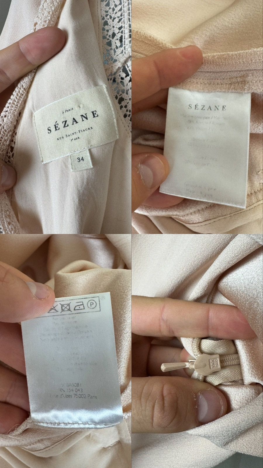 Sezane Sezane Combinaison Louis Jumpsuit Nude Size 34 Size 25" / US 0 / IT 36 - 5 Thumbnail