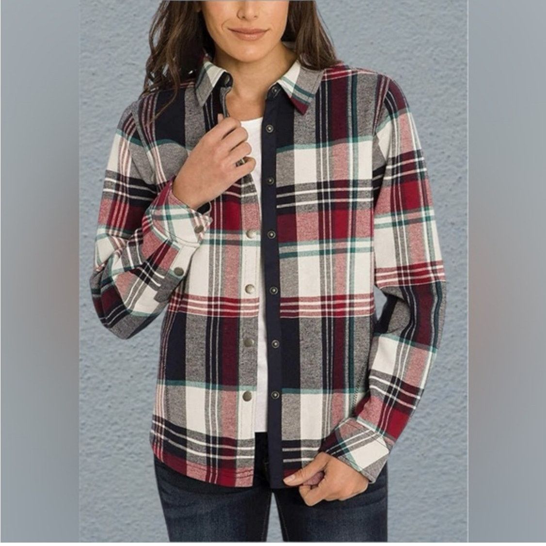 Orvis Orvis Pinnacle fleece-lined flannel shacket red navy green Size S / US 4 / IT 40 - 11 Thumbnail