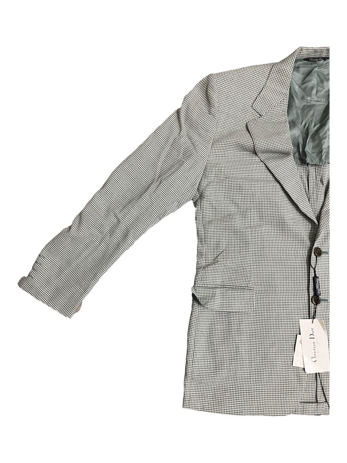 Christian Dior Monsieur × Dior × Vintage Vintage 90s Christian Dior Paris Houndstooth Blazer Jacket Size 44R - 2 Thumbnail