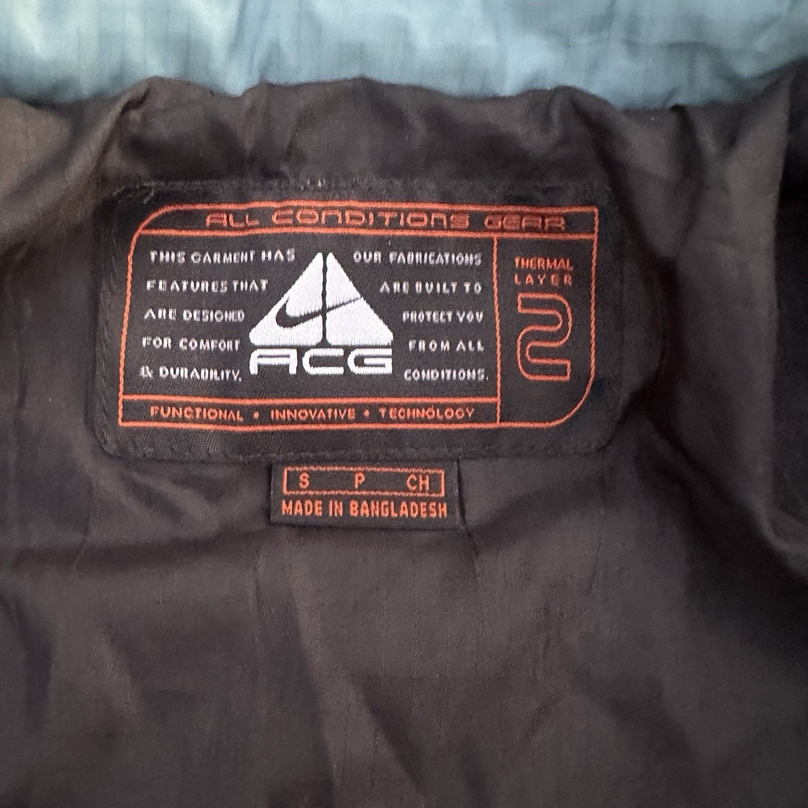 Nike × Nike ACG × Vintage Vintage 90s Nike ACG Quilted Blue Down Puffer Jacket Size US S / EU 44-46 / 1 - 4 Thumbnail