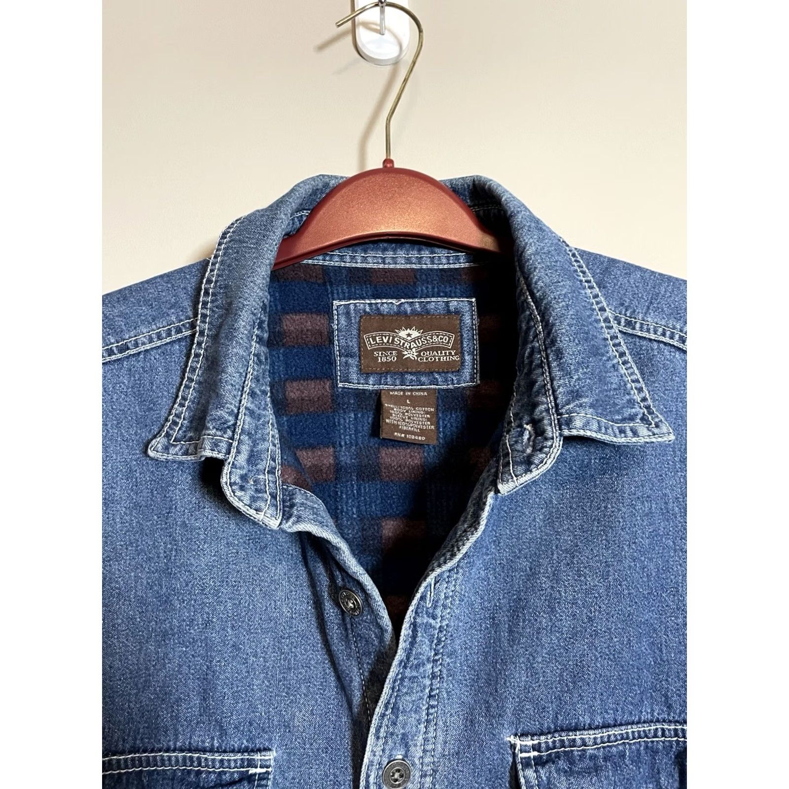 Levi's Vintage Levi'S Fleece Lined Denim Jacket Men Large (B498) Size US L / EU 52-54 / 3 - 5 Thumbnail
