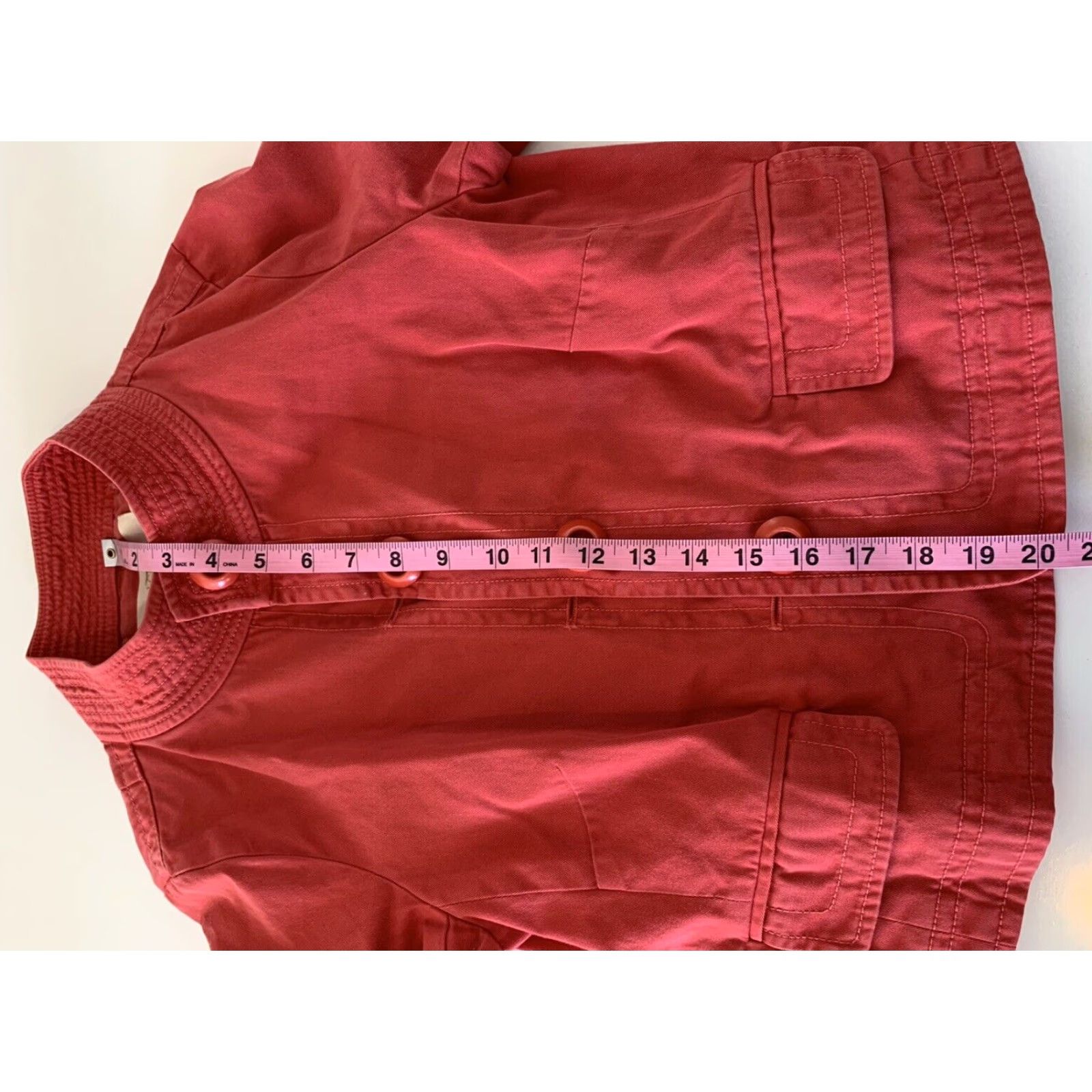 J.Crew J.CREW Pink Twill Chino Jacket - Button Front - Classic - Petite Size 6 - Womens Size M / US 6-8 / IT 42-44 - 4 Thumbnail