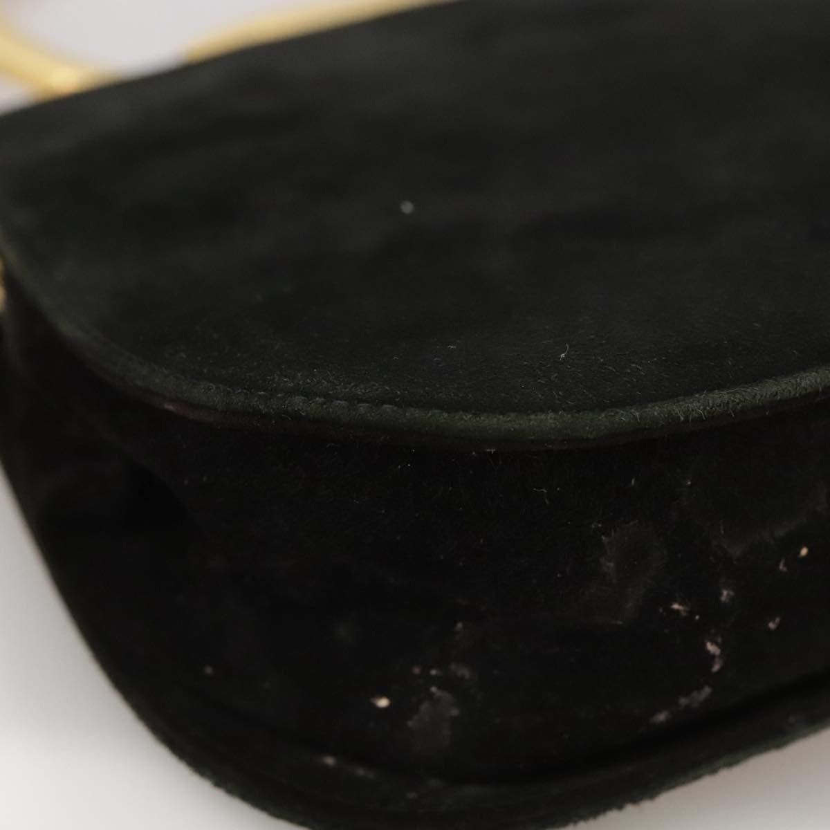 Salvatore Ferragamo Salvatore Ferragamo Gancini Hand Bag Suede Black Gold Size ONE SIZE - 12 Thumbnail
