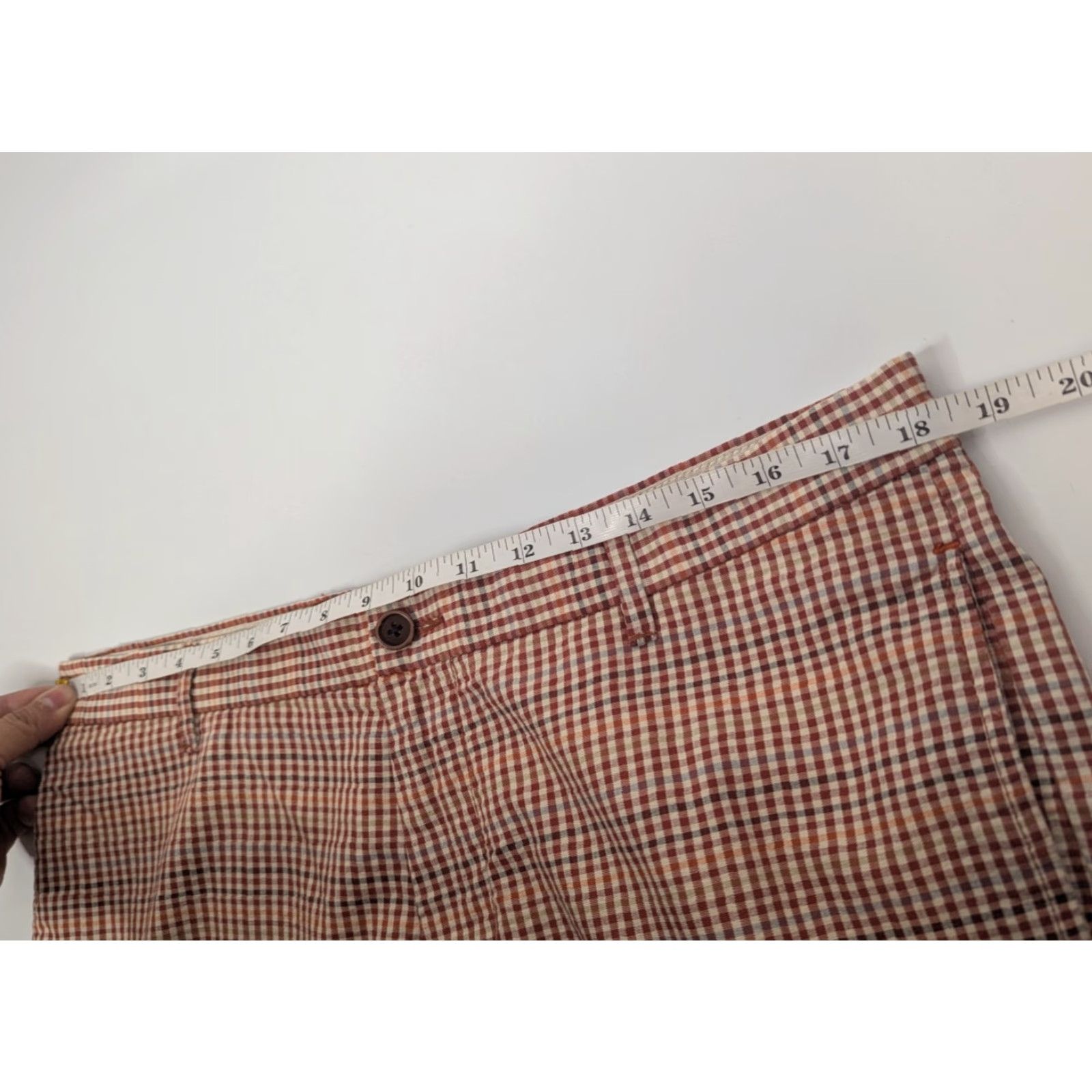 Tommy Bahama TOMMY BAHAMA Checkered Shorts Bermuda Casual Beach Paradise Nation Cotton Red 34 Men Slim Fit Pockets Regular Size 34 USA Size US 34 / EU 50 - 5 Thumbnail