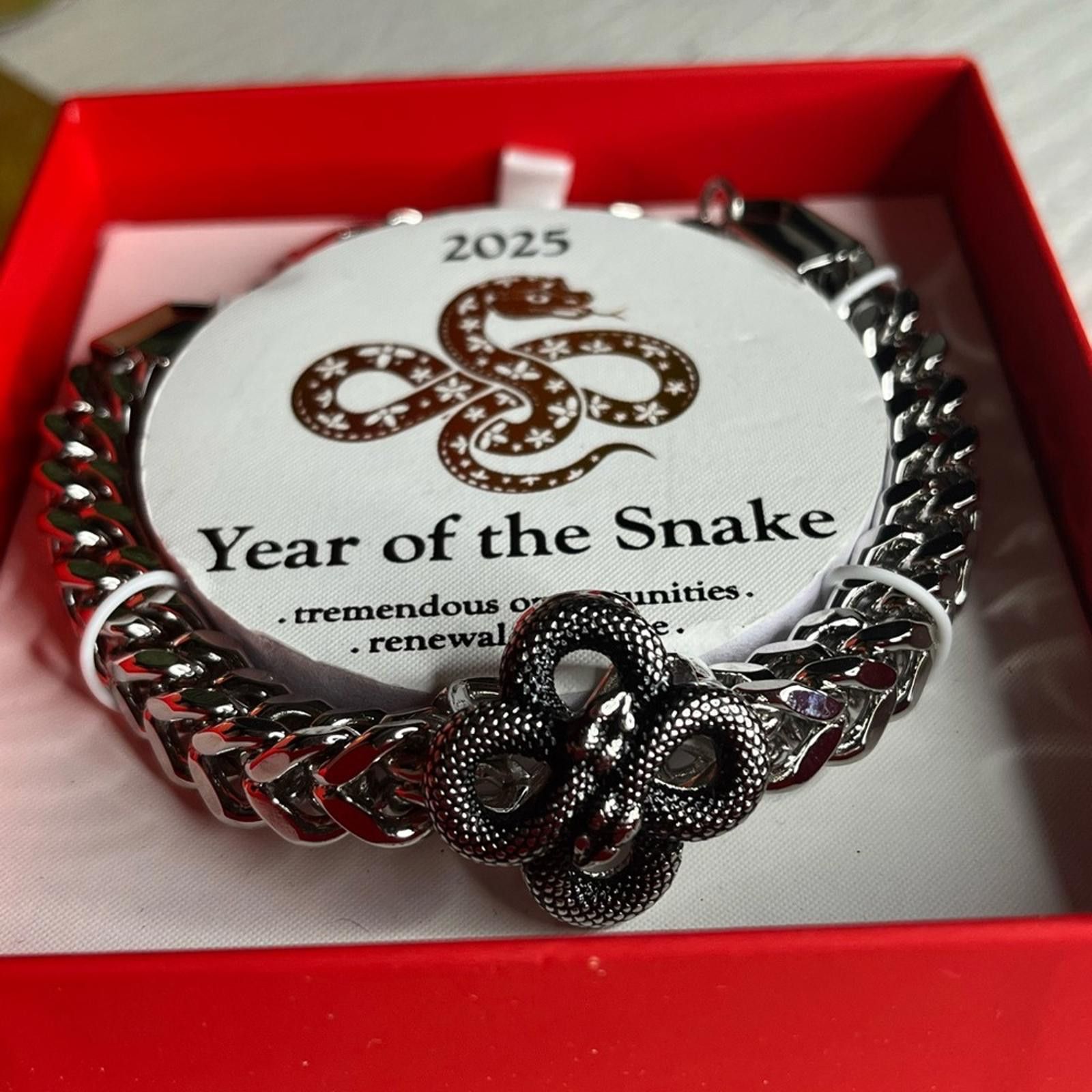 Designer Year Of The Snake Chain Link Bracelet NWT Size ONE SIZE - 1 Thumbnail