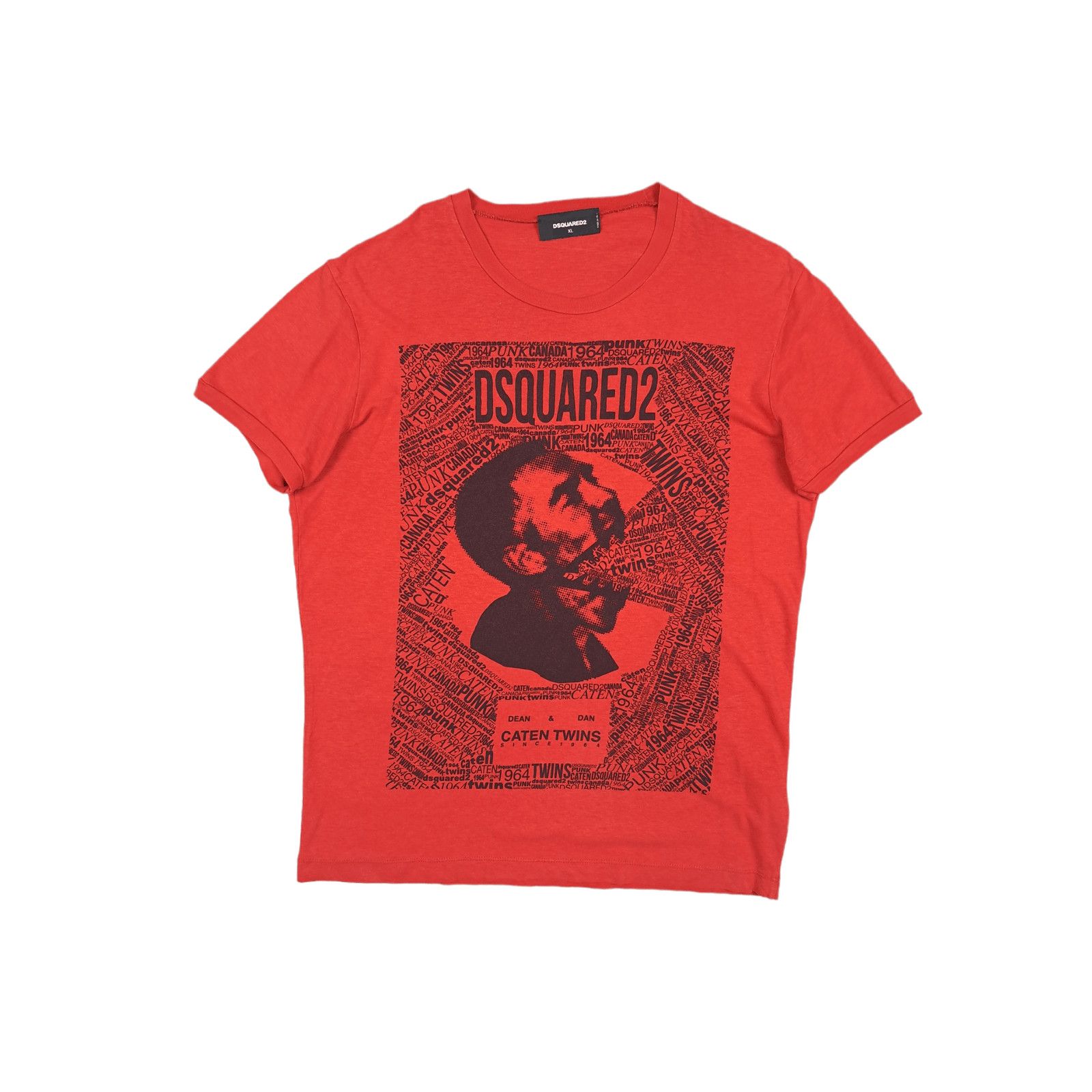 Designer × Dsquared2 💎 200€ Caten Twins Red Crewneck T-shirt Tee Size XL Size US XL / EU 56 / 4 - 3 Thumbnail