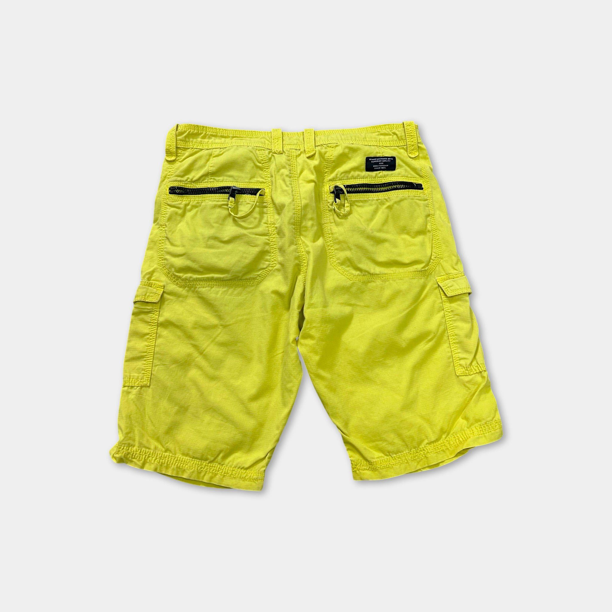 Armani Armani Exchange Utilitarian Yellow Cargo Shorts Size ONE SIZE - 3 Thumbnail