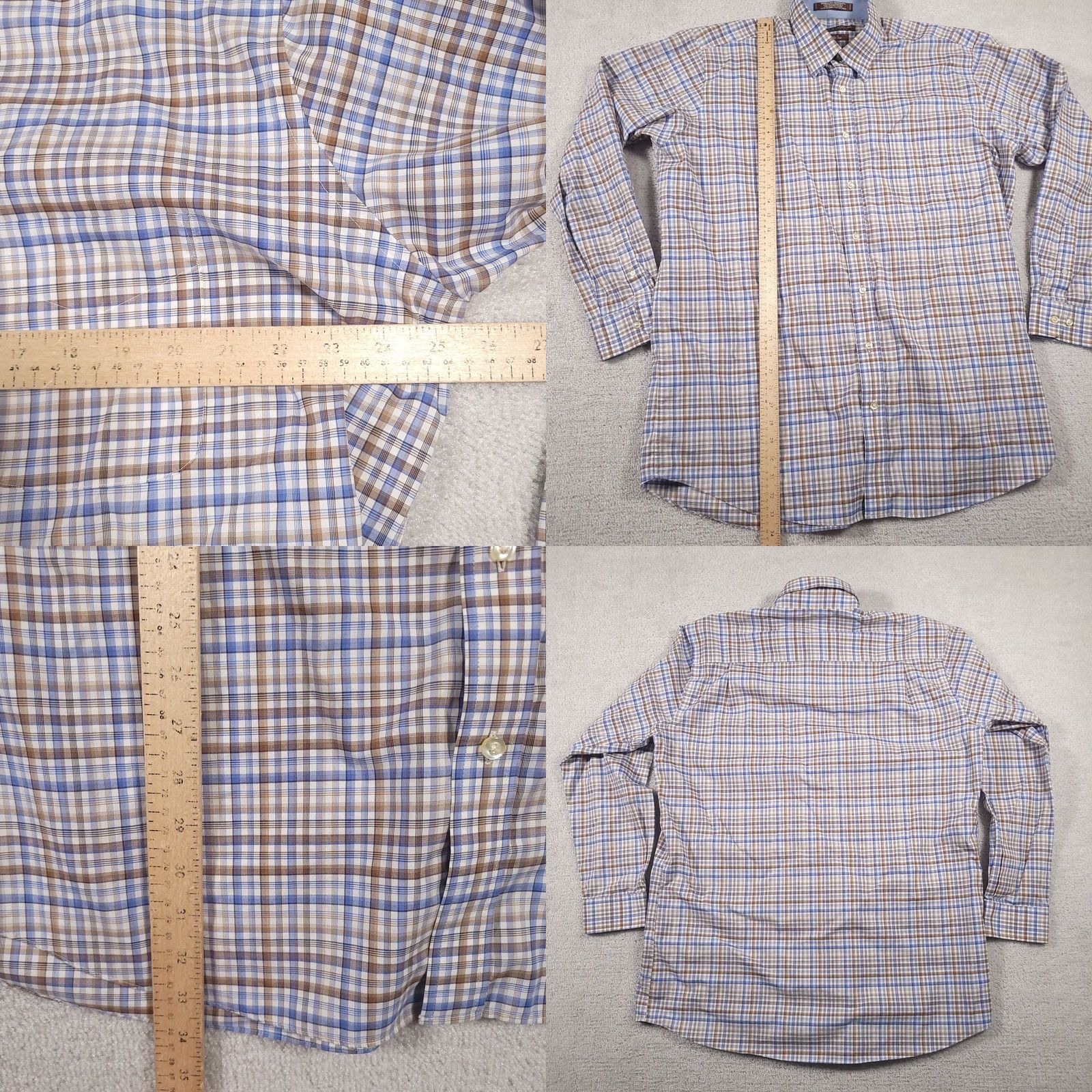 Vintage VINTAGE Forsyth of Canada Button Up Shirt Mens XLT Check Wrinkle Free 2 Ply 80's Size US XL / EU 56 / 4 - 8 Thumbnail